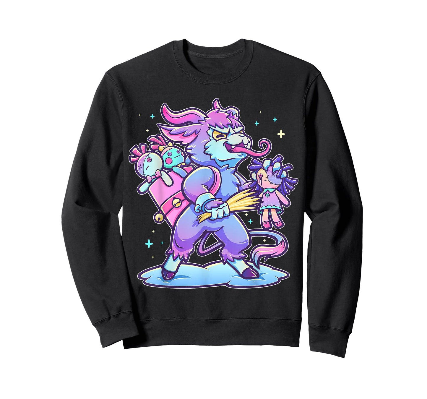 Pastel Goth Krampus Creepy Germanic Christmas Demon Horror T-Shirt
