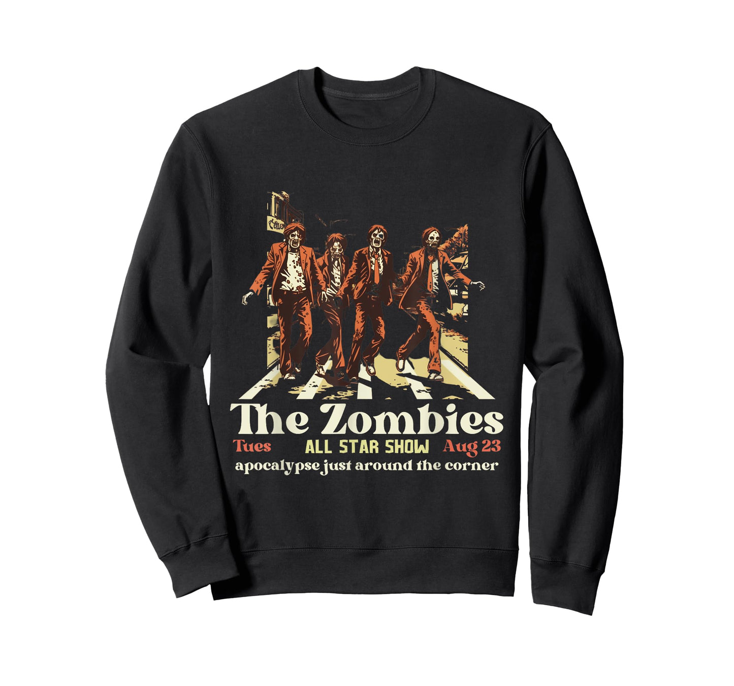 Retro The Zombies Band Concert Poster Abbey Road Show T-Shirt