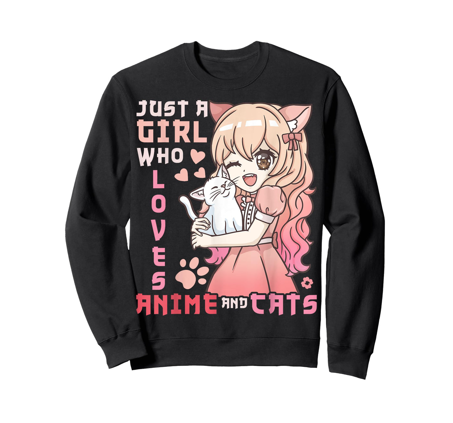 Anime Cats Cat Just a Girl Who Loves Anime and Cats T-Shirt