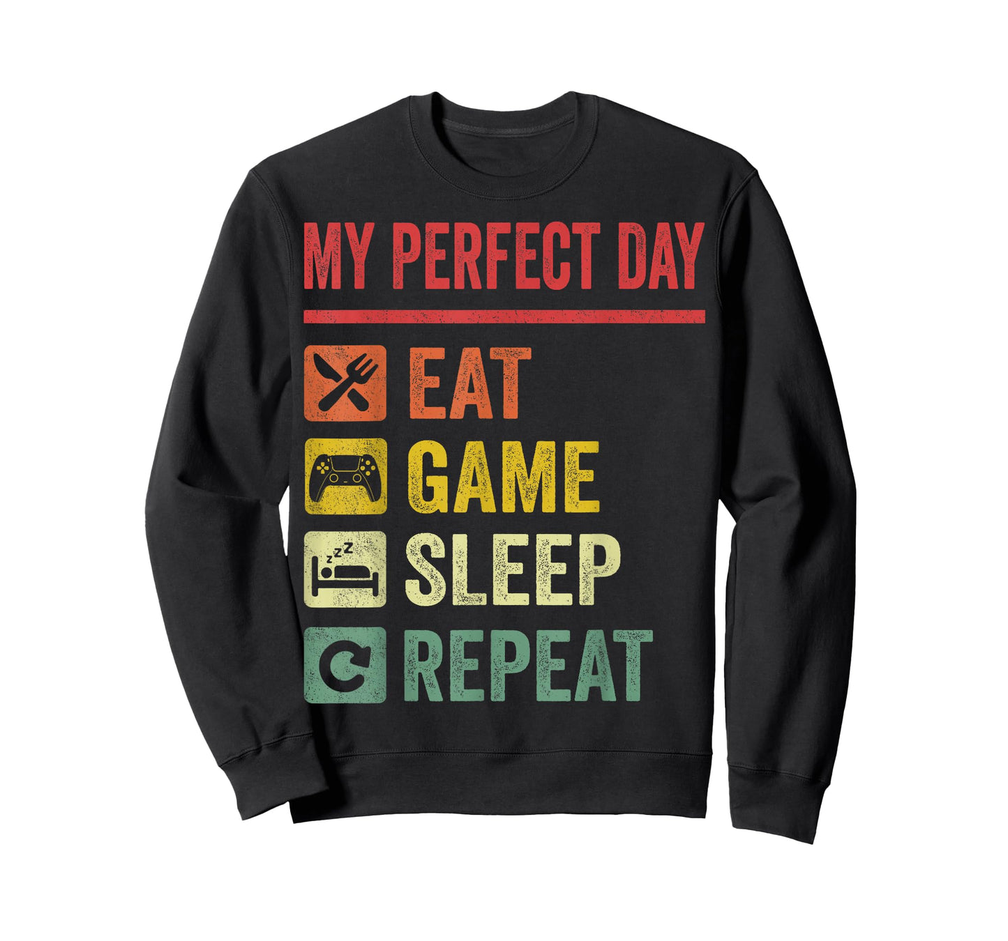 My Perfect Day Video Games T-Shirt Funny Cool Gamer Tee Gift T-Shirt