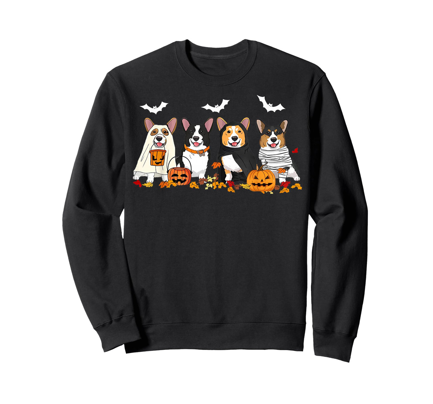 Cute Corgi Dogs Ghost Mummy Witch Spooky Halloween Boo T-Shirt
