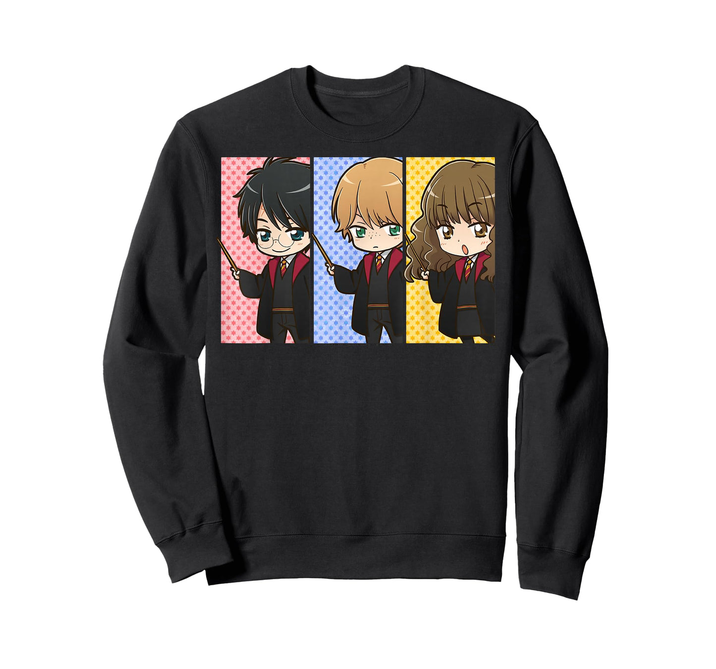 Harry Potter Anime Modern T-Shirt - Black, Small, Unisex-Adults, Unisex, Short Sleeve, Classic Fit, Cotton 100%