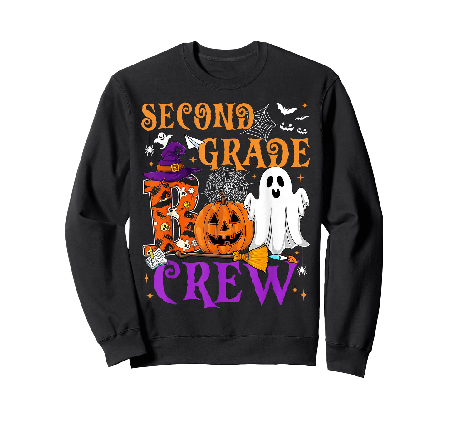 2nd Grade Boo Crew Teacher Student Funny Halloween Costume T-Shirt