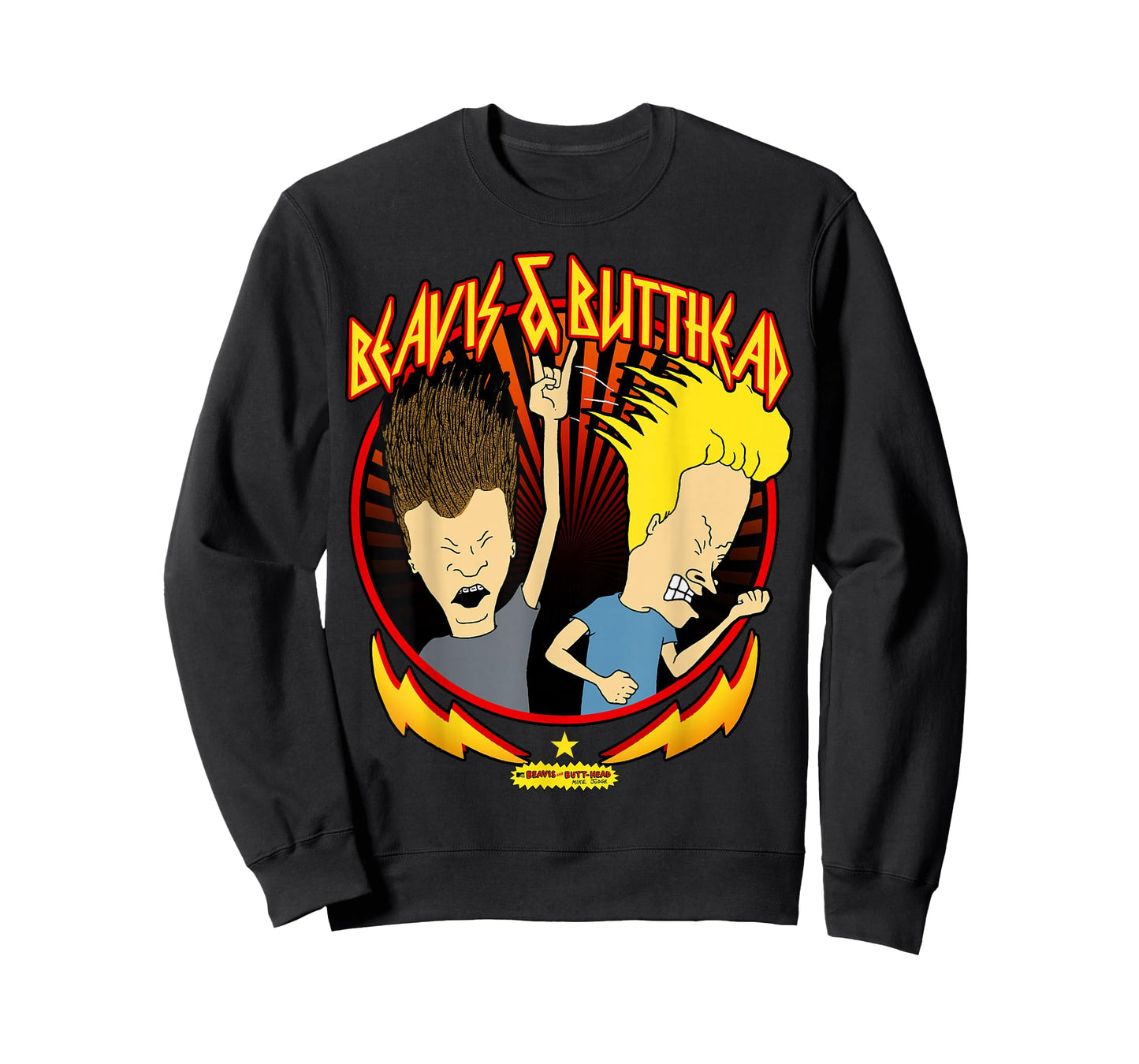 Beavis and Butt-Head Metal Colors Rock Out Graphic T-Shirt