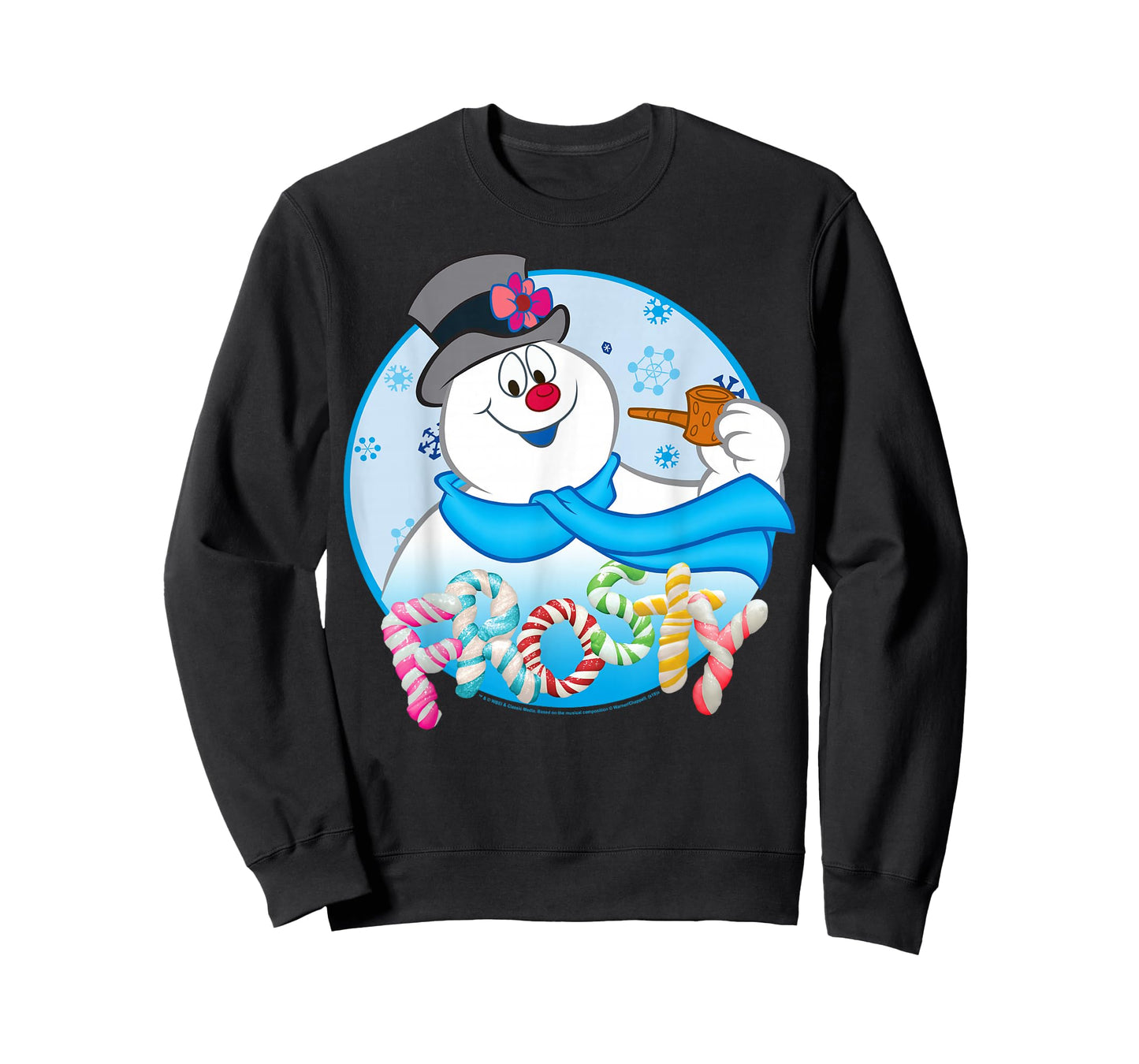 Frosty The Snowman Candy Letters Portrait T-Shirt
