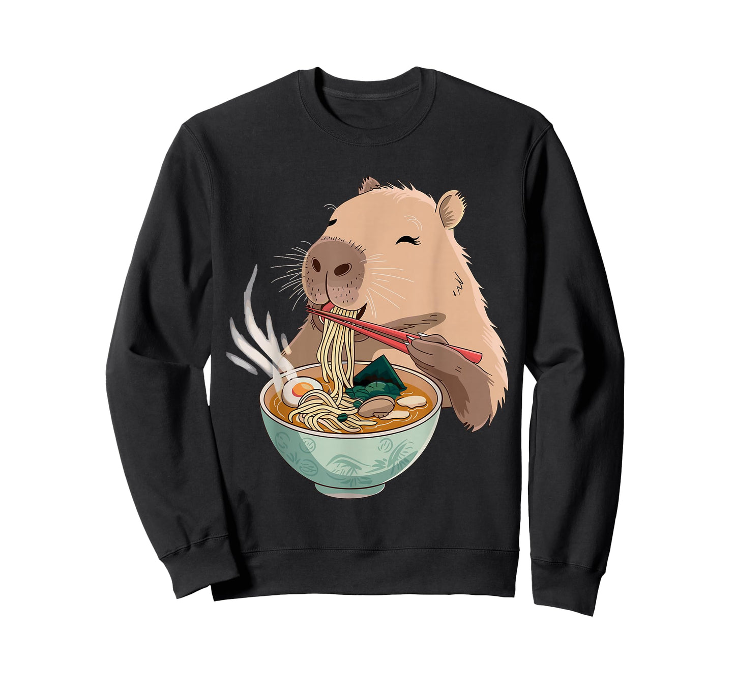 Kawaii Capybara Eating Japanese Ramen Men Women Girls Kids T-Shirt