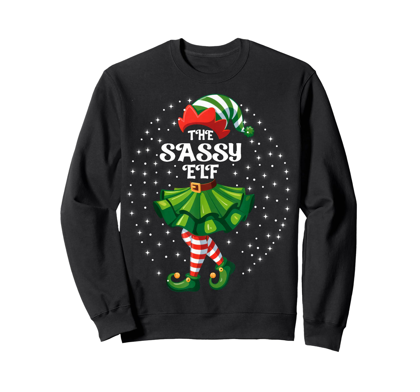 The Sassy Elf Xmas Family Matching Mom Women Girls T-Shirt