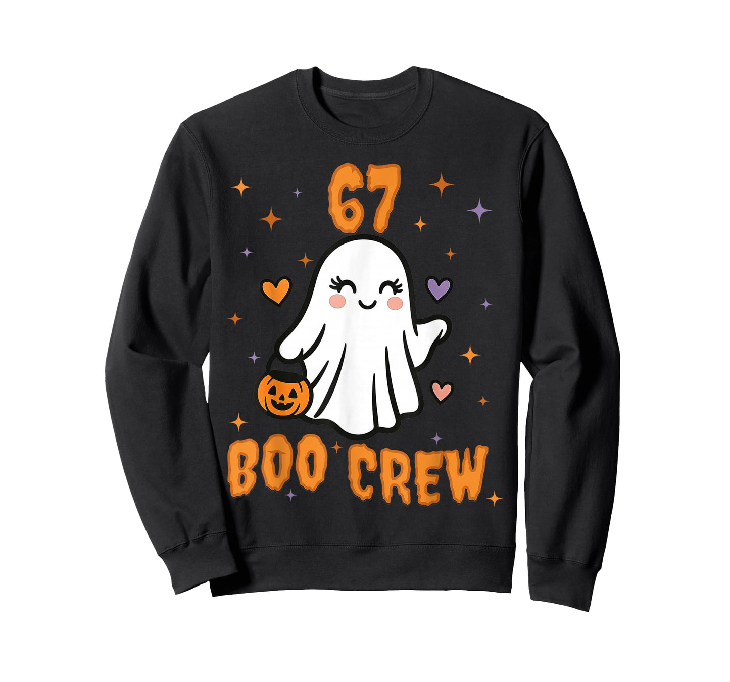 67 Halloween Ghost Boo Crew Matching Funny Brainrot Girls T-Shirt