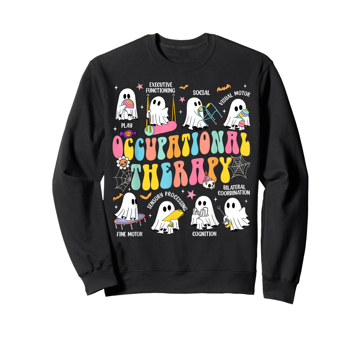 Halloween OT Occupational Therapy Therapist Spooky OTA Ghost T-Shirt