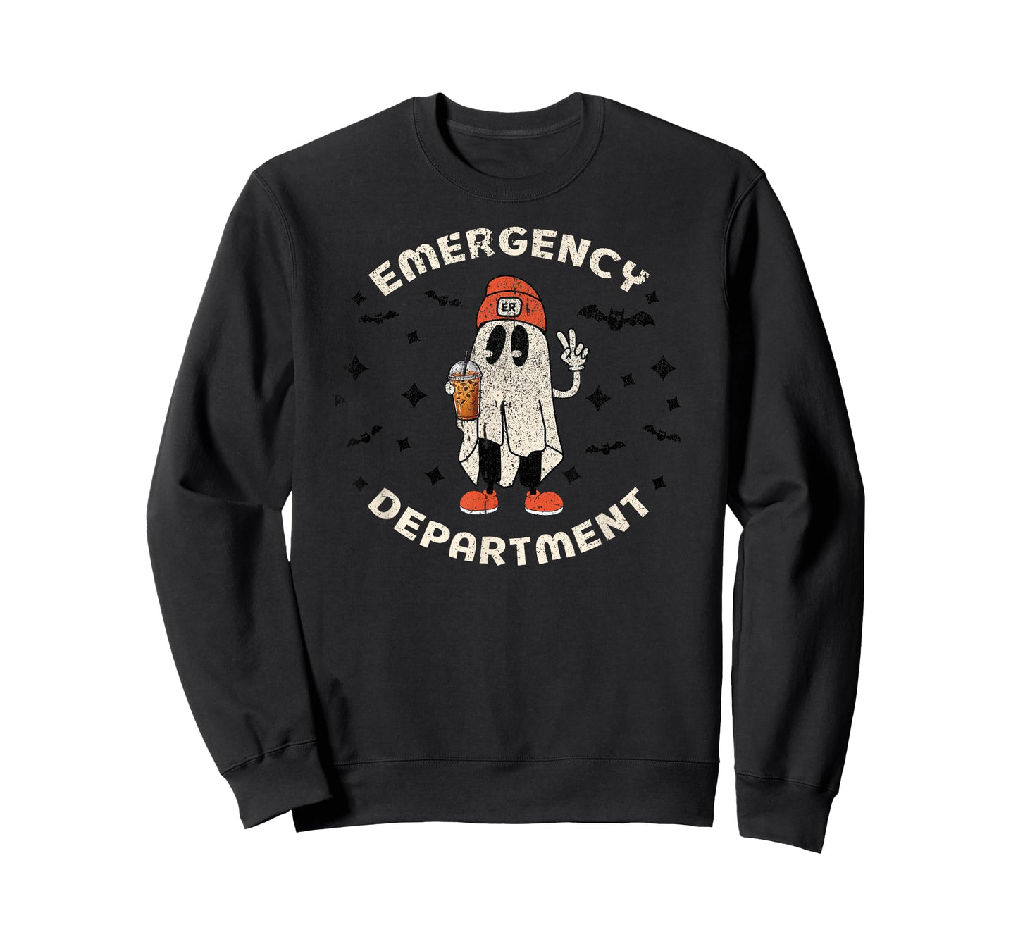 Halloween Emergency Department Ghost ER Nurse Tech ED Nurse T-Shirt