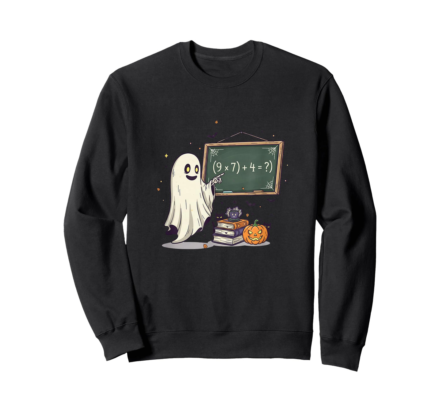 67 Teacher Halloween Ghost Six Seven Meme Math Joke T-Shirt