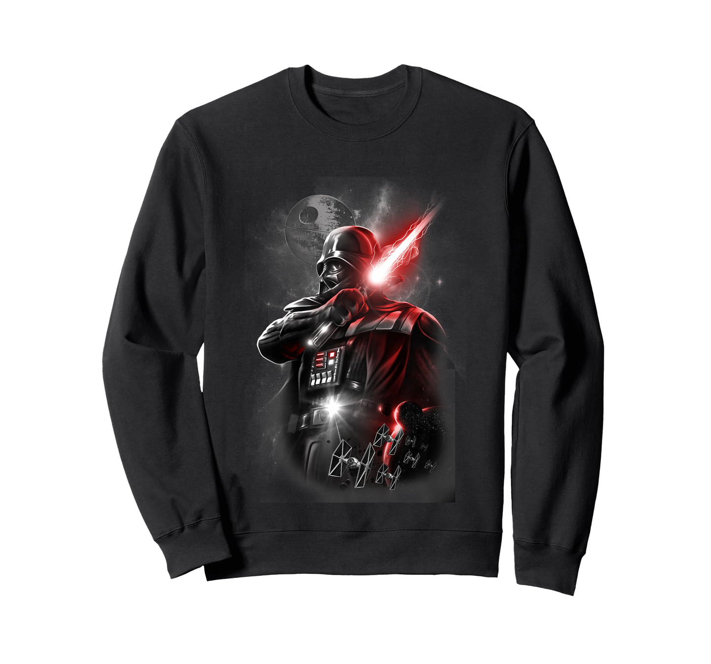 Kids Star Wars Classic Darth Vader Lightning Lightsaber Portrait T-Shirt