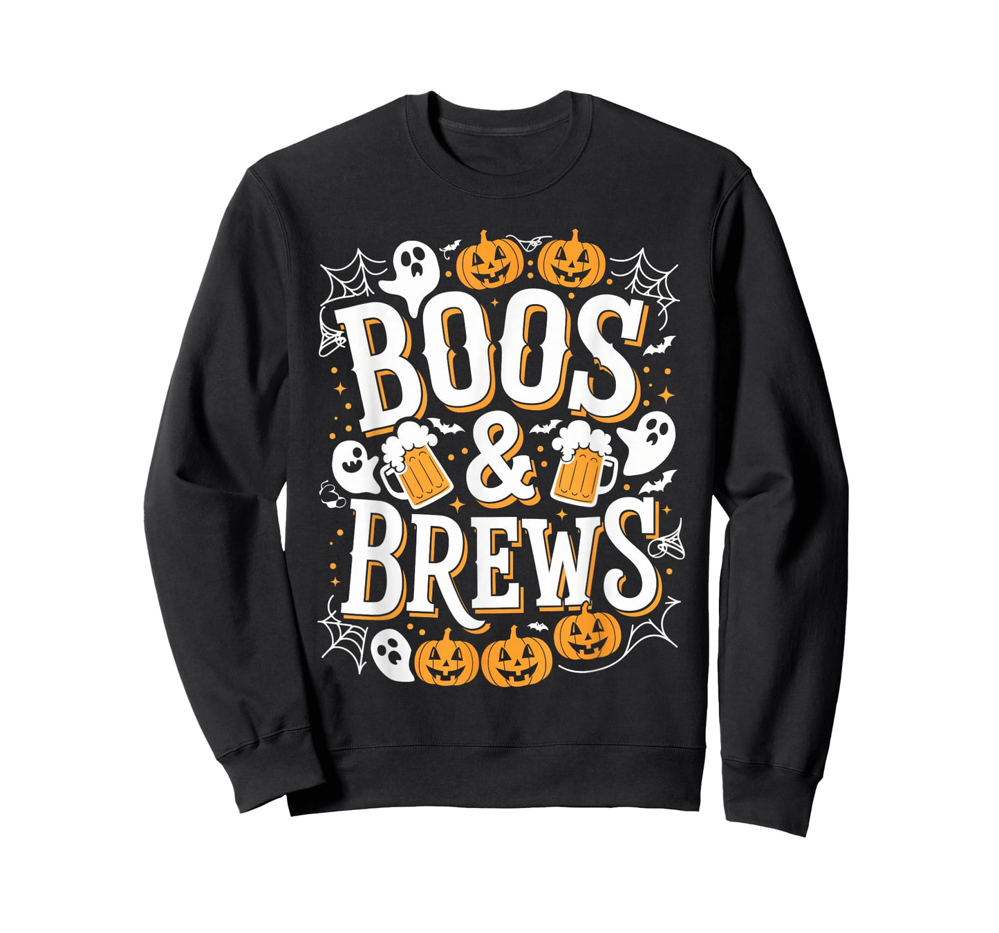 Boos & Brews Halloween Party Beer & Ghost Scary Spooky T-Shirt