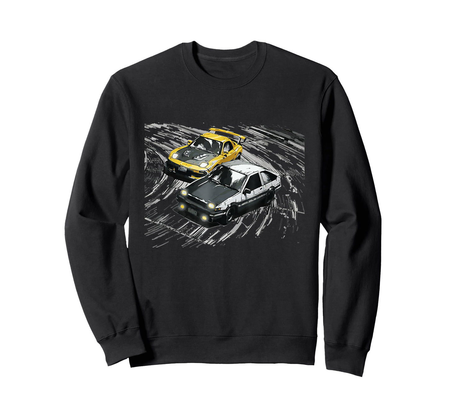 JDM Car Street Drift Race - 86 VS FD anime style T-Shirt