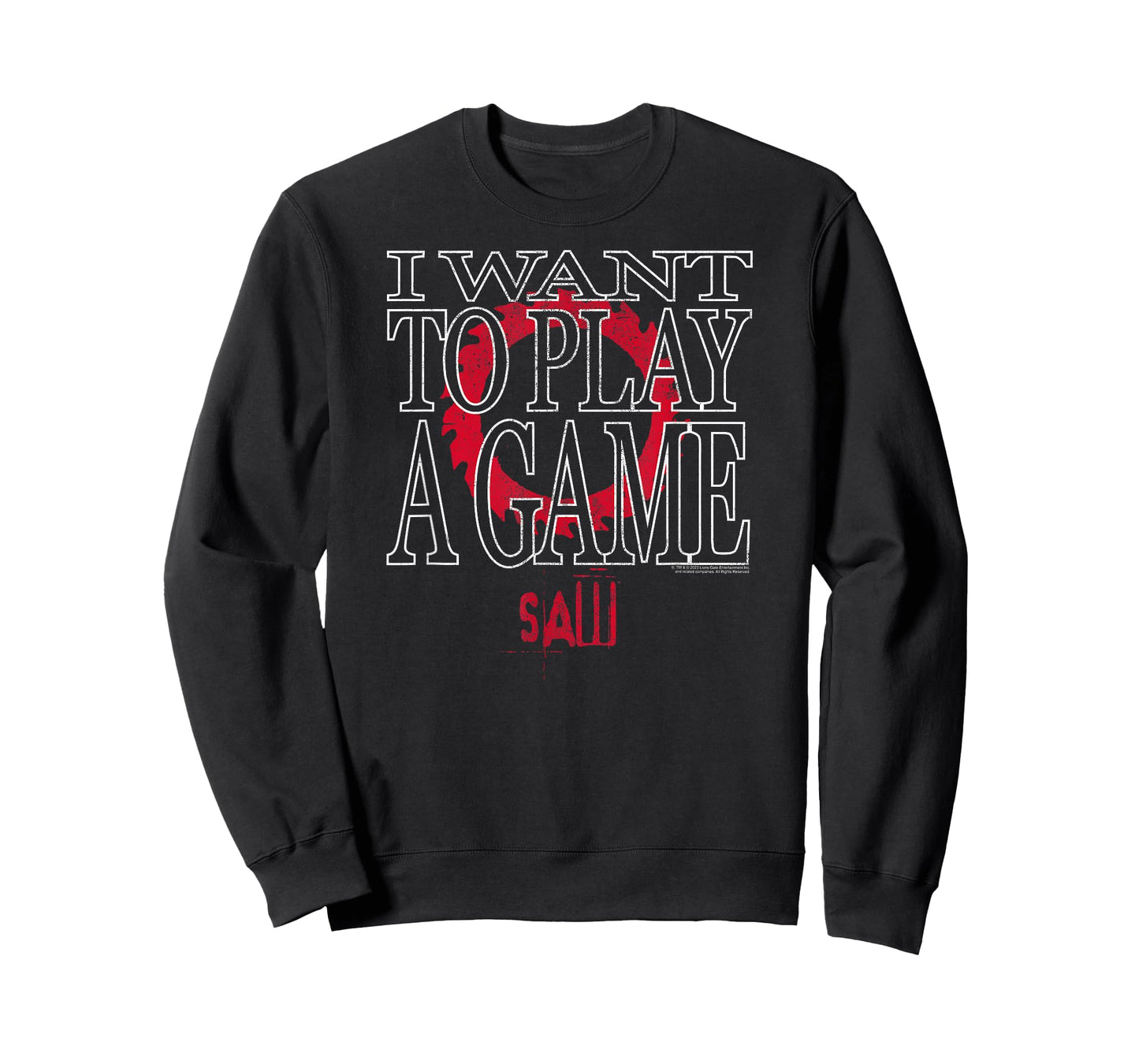 Saw I Want to Play a Game Saw Blade Horror Movie T-Shirt