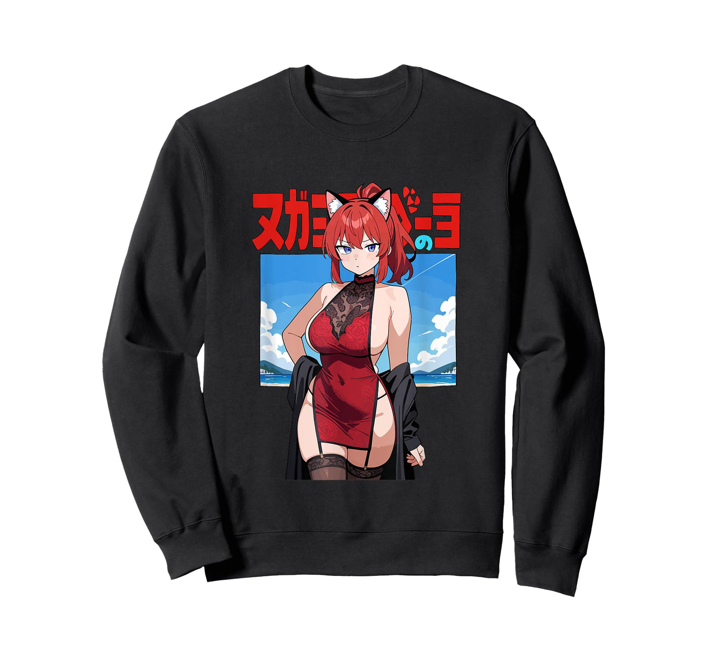 Waifu Sexy Anime Girl Hot Neko Cat Girl Japanese Style T-Shirt