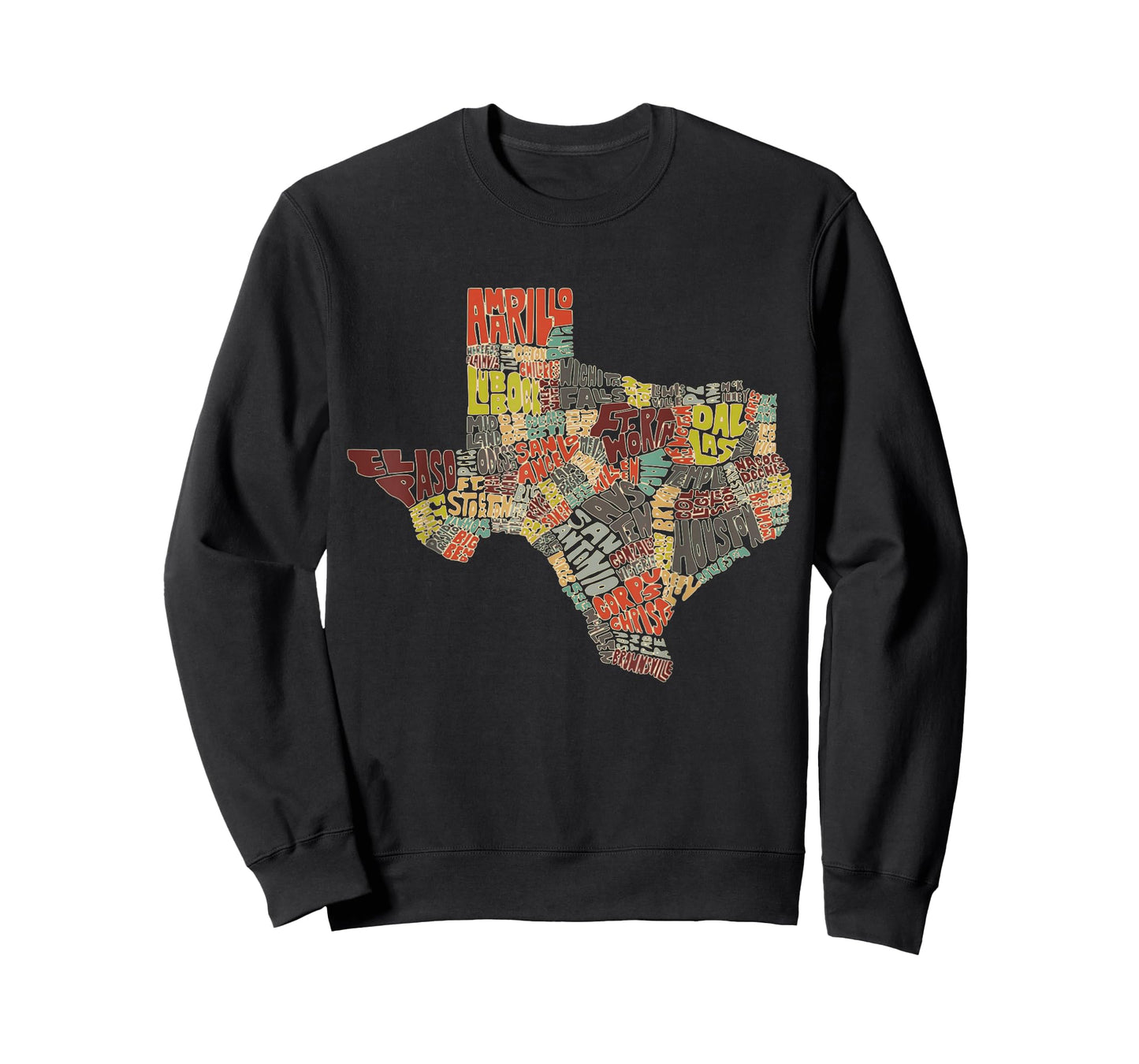 Collage of Texas States Artistic Texas T-Shirt