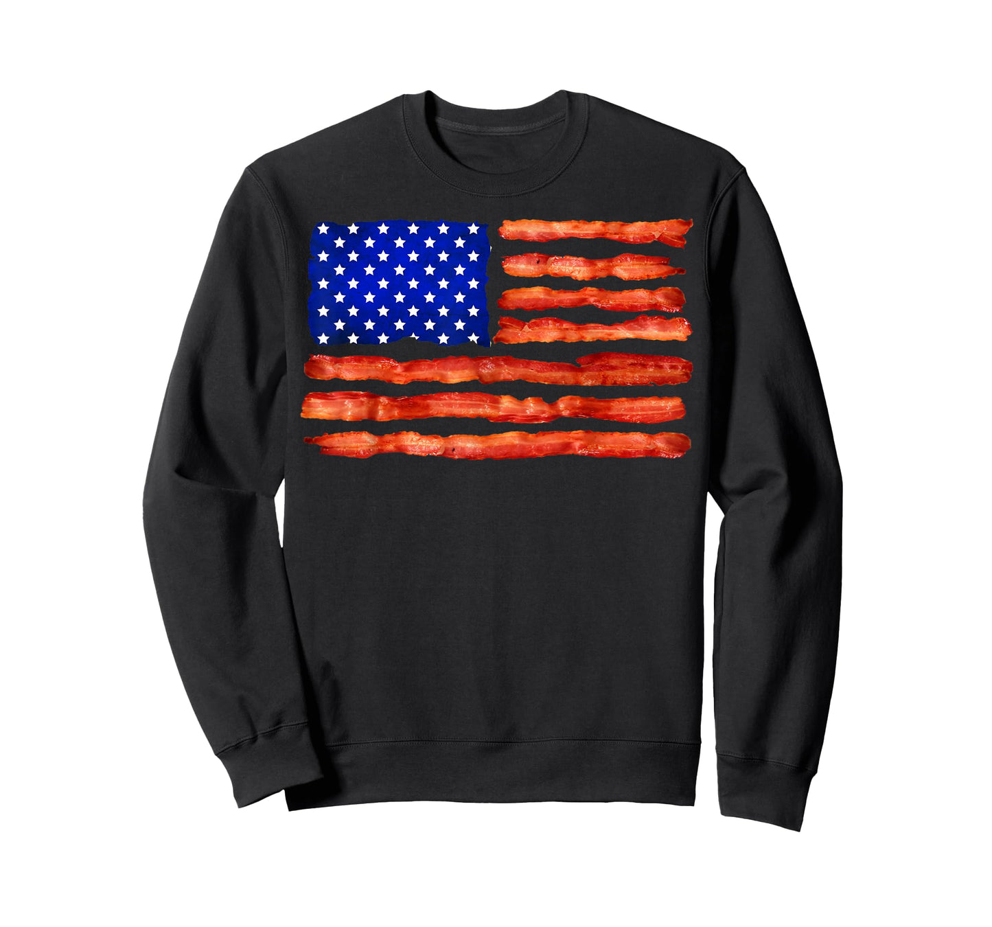 Cool USA Bacon Flag | Funny Foodie Patriot Meat Eater Gift T-Shirt