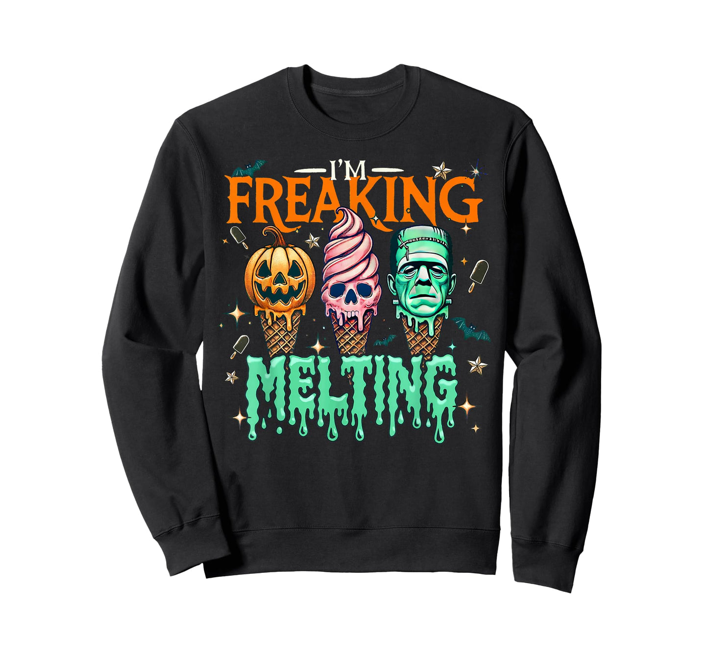 I'm Freaking Melting Ice Cream Halloween Spooky Season Funny T-Shirt