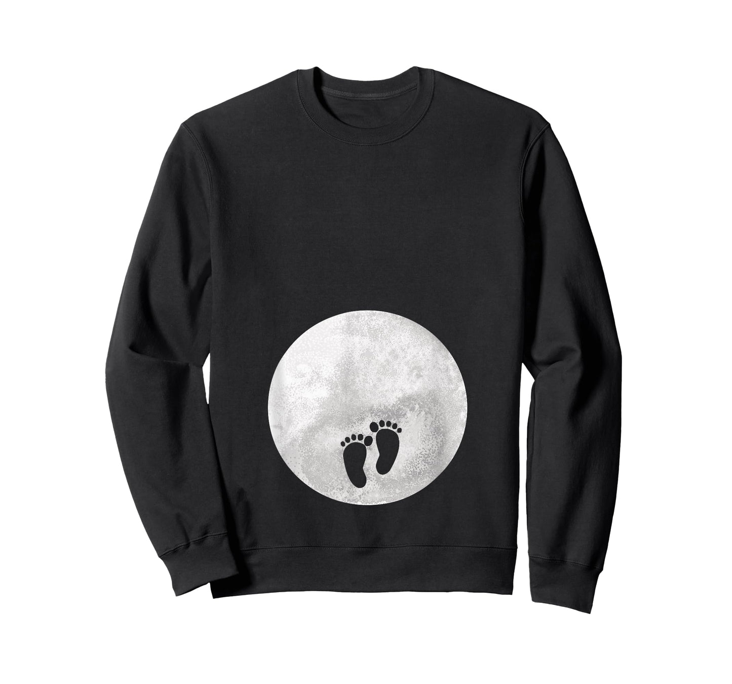 Full Moon Belly Pregnancy Announcement Baby footsteps T-Shirt
