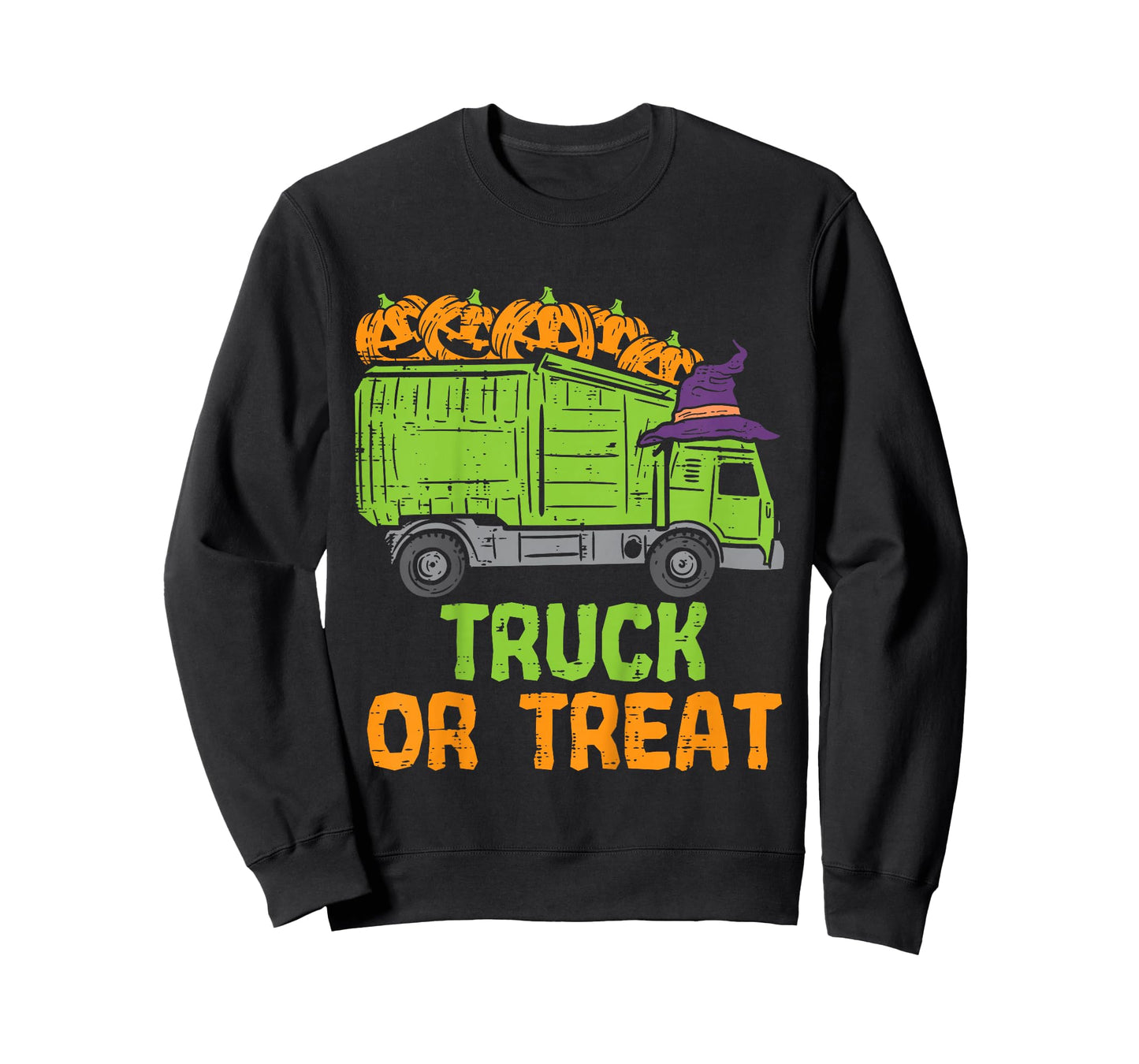 Kids Garbage Truck Pumpkins Toddler Baby Boys Halloween Kids T-Shirt
