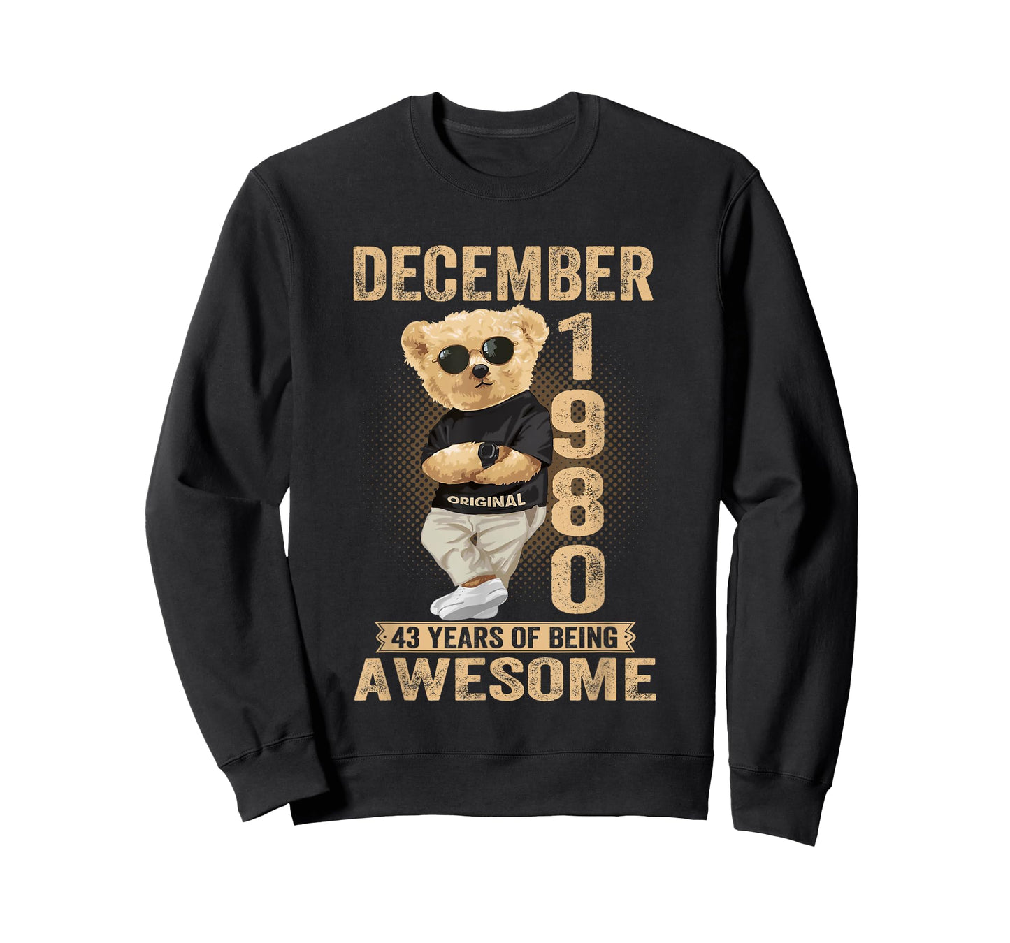 December 1980 43th Birthday 2023 43 Years Of Being Awesome T-Shirt