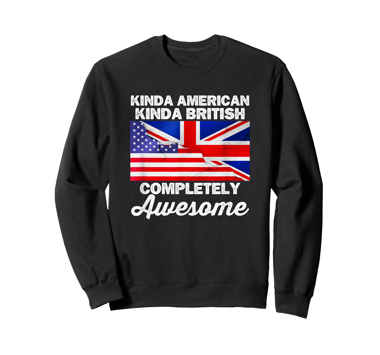 Kinda American Kinda British Dual Citizenship USA UK Flag Us T-Shirt