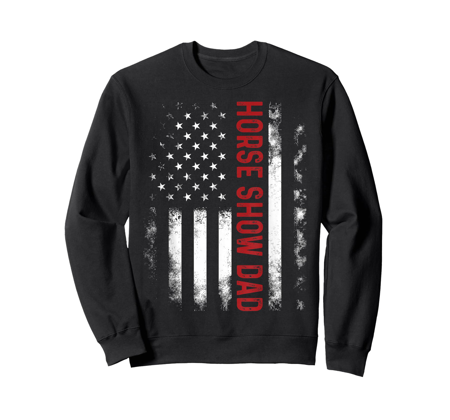 Funny Horse Show Dad America US Flag Patriot - Vintage T-Shirt