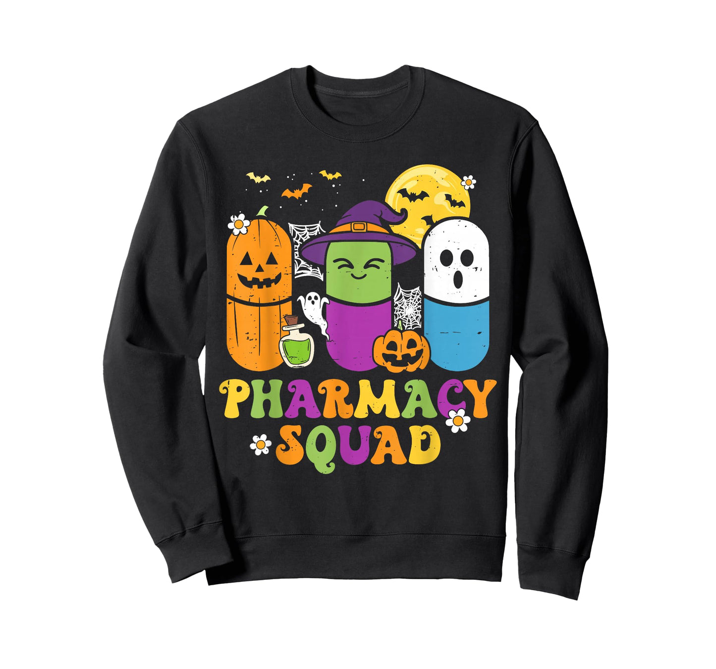 Groovy Halloween Pharmacy Squad PIlls Costume Pharmacist T-Shirt