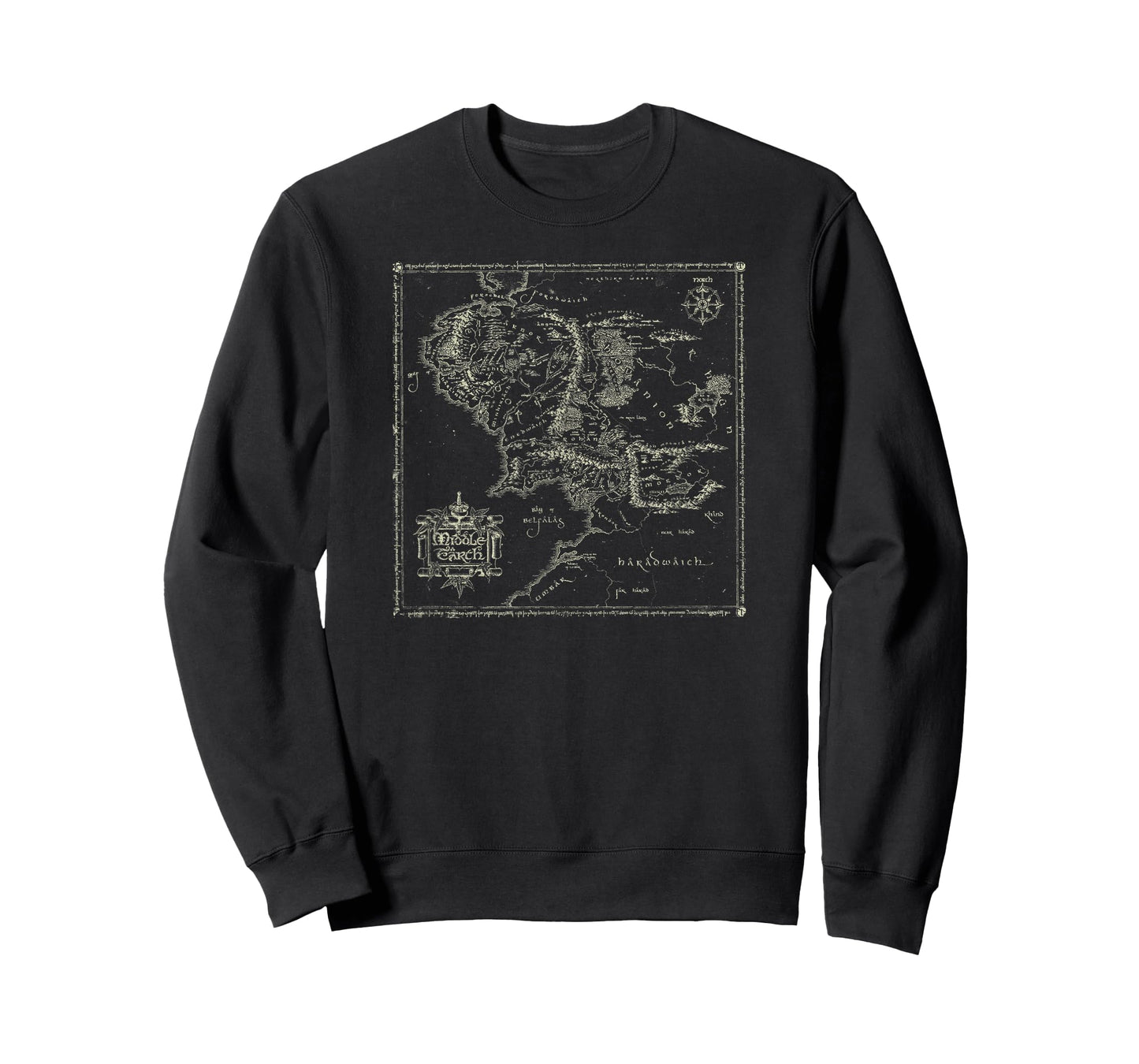 Lord of The Rings Map of Middle Earth T-Shirt