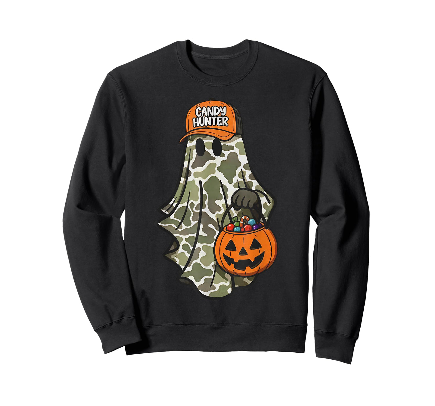 Halloween Camo Ghost Jack O Lantern Pumpkin for Kids Boys T-Shirt