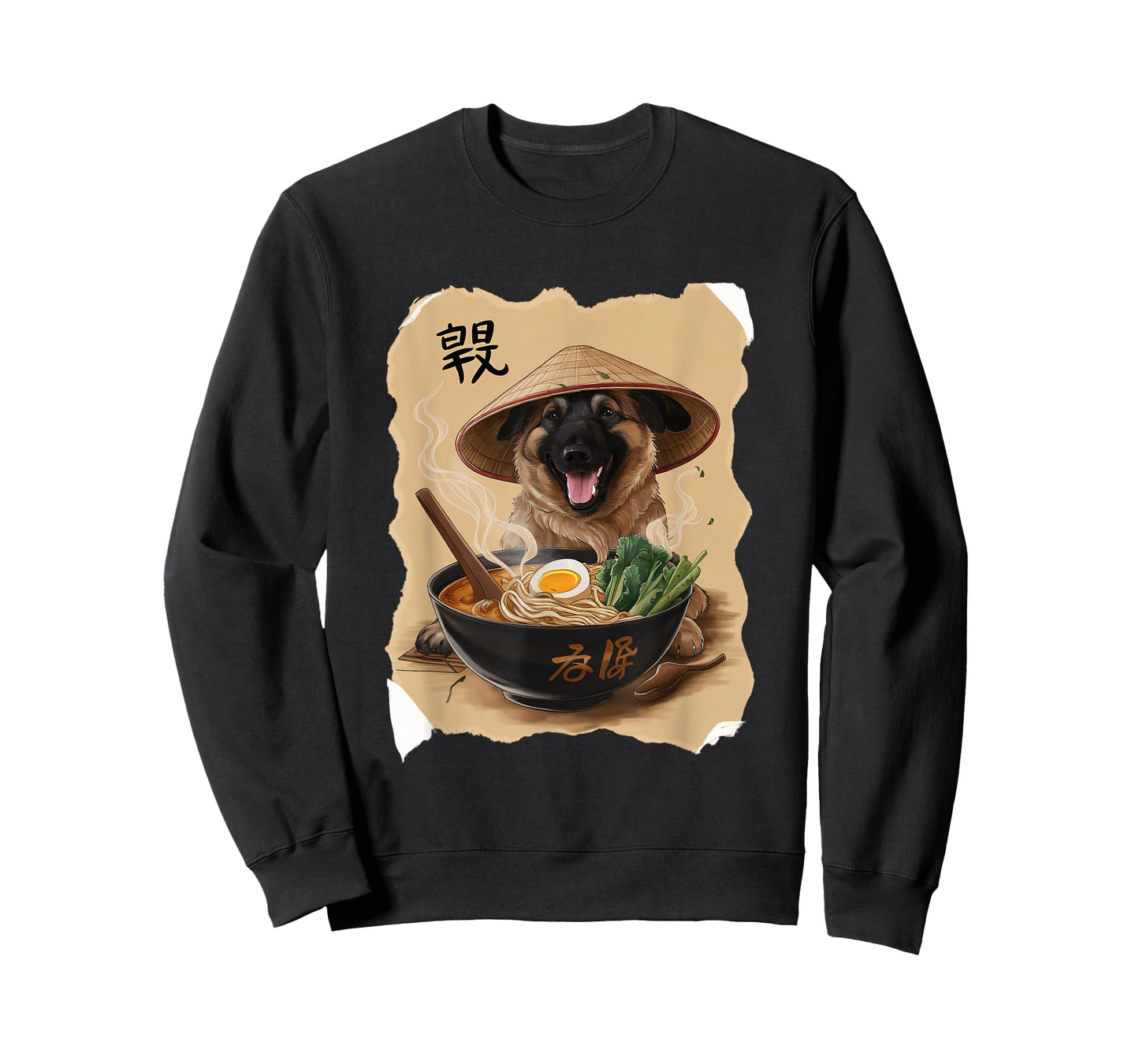 Men Woman Kawaii Eating Ramen Japanese Belgian Malinois T-Shirt