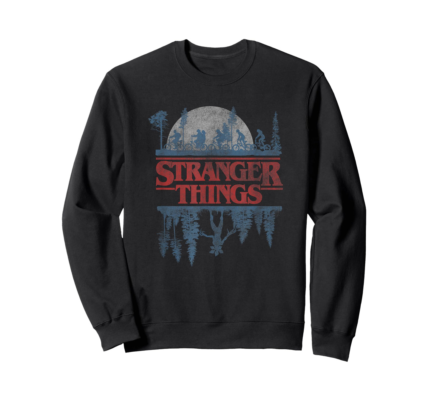 Stranger Things Blue Gradient Shadow Upside Down Logo T-Shirt