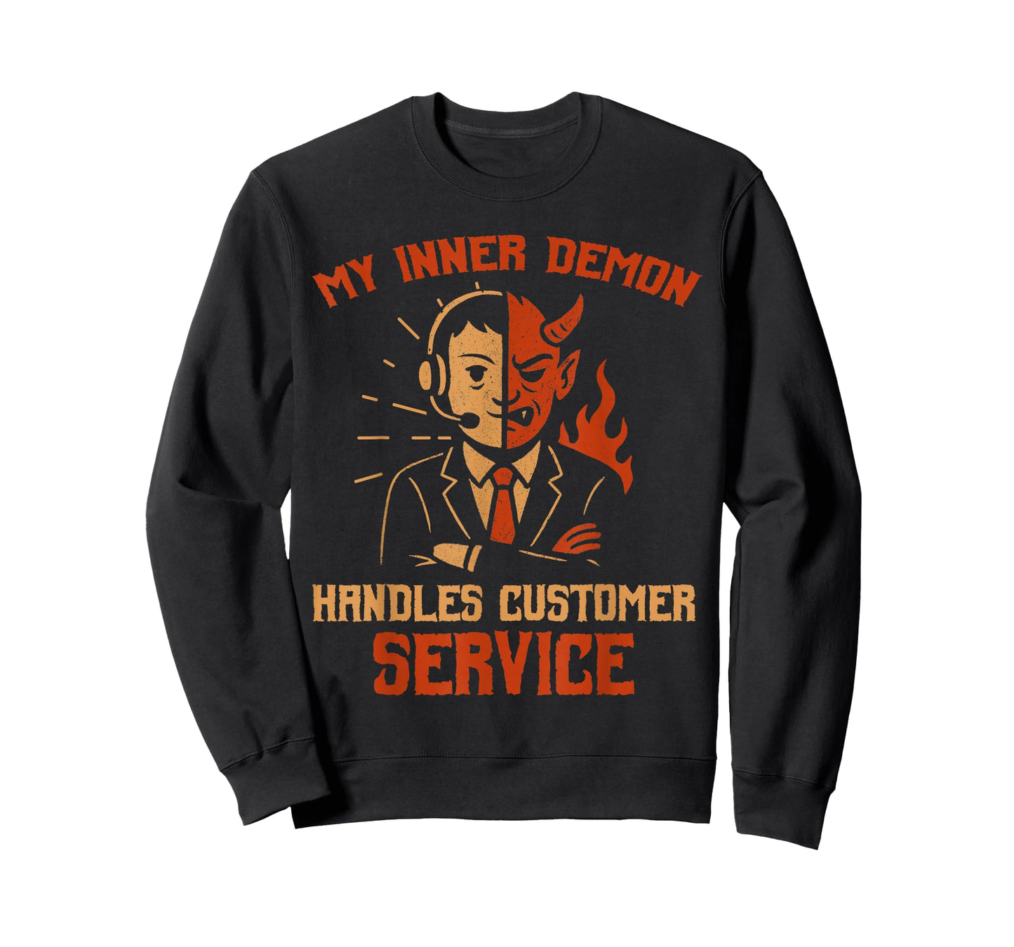 Inner Demon Handles Customer Service Halloween Haunted T-Shirt