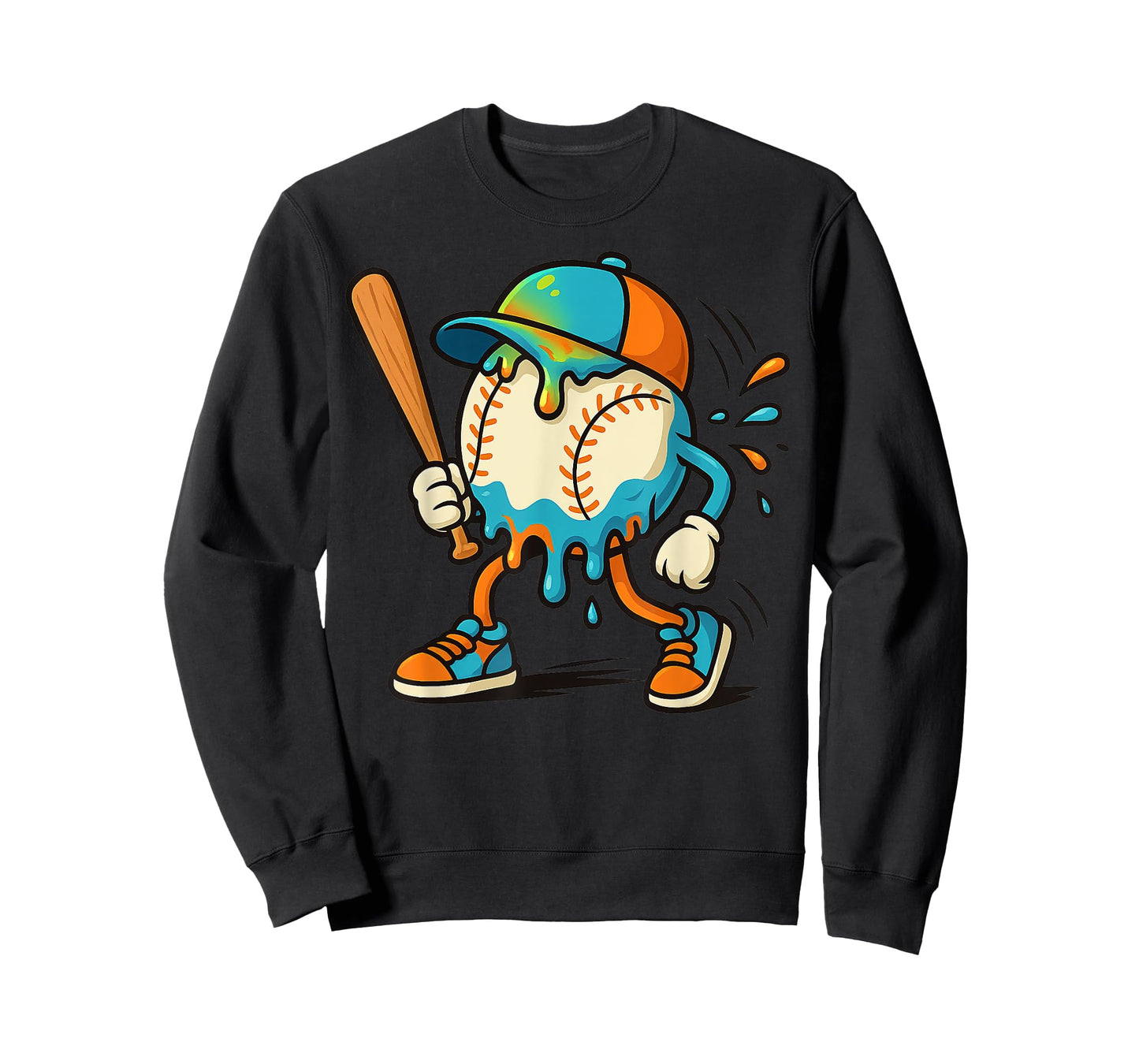 Baseball Drip Team for Boys Ice Cream Cool T-Shirt