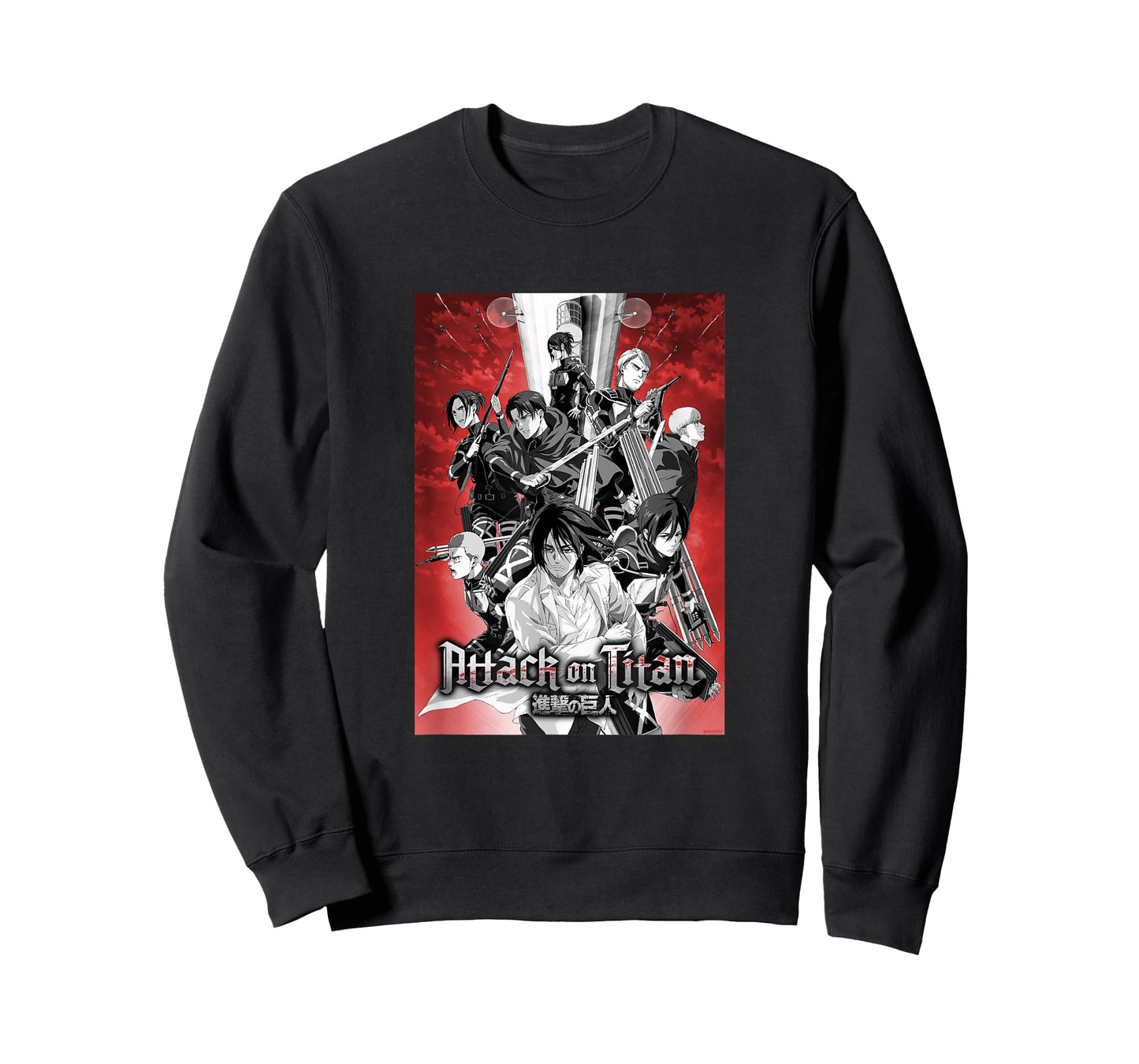 Attack on Titan Season 4 Red Sky Group Poster AOT Anime T-Shirt