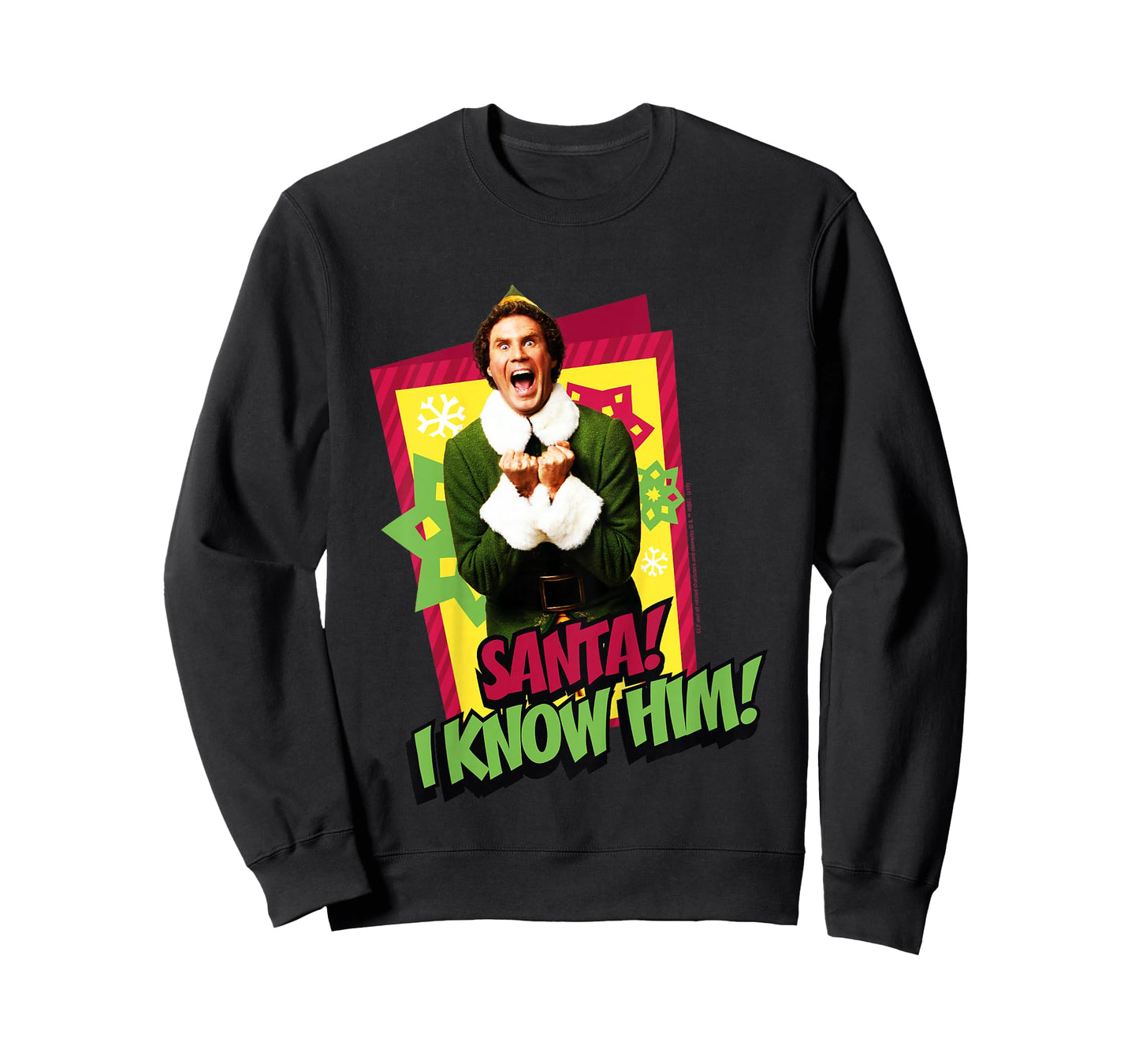 Kids Elf Buddy I Know Santa Bold Text Poster T-Shirt