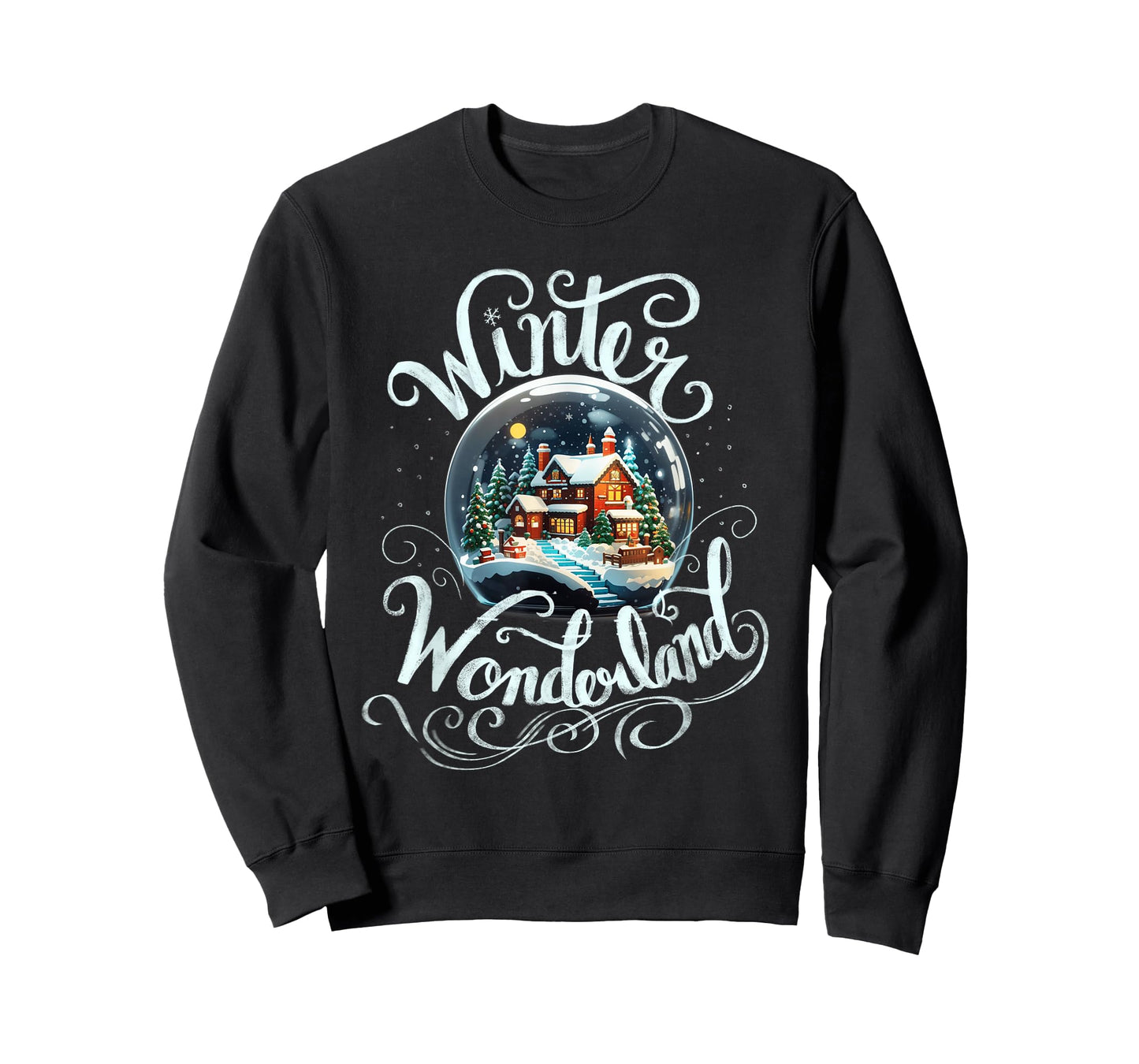 Winter Wonderland Snow Glob Night House Merry Xmas Costume T-Shirt