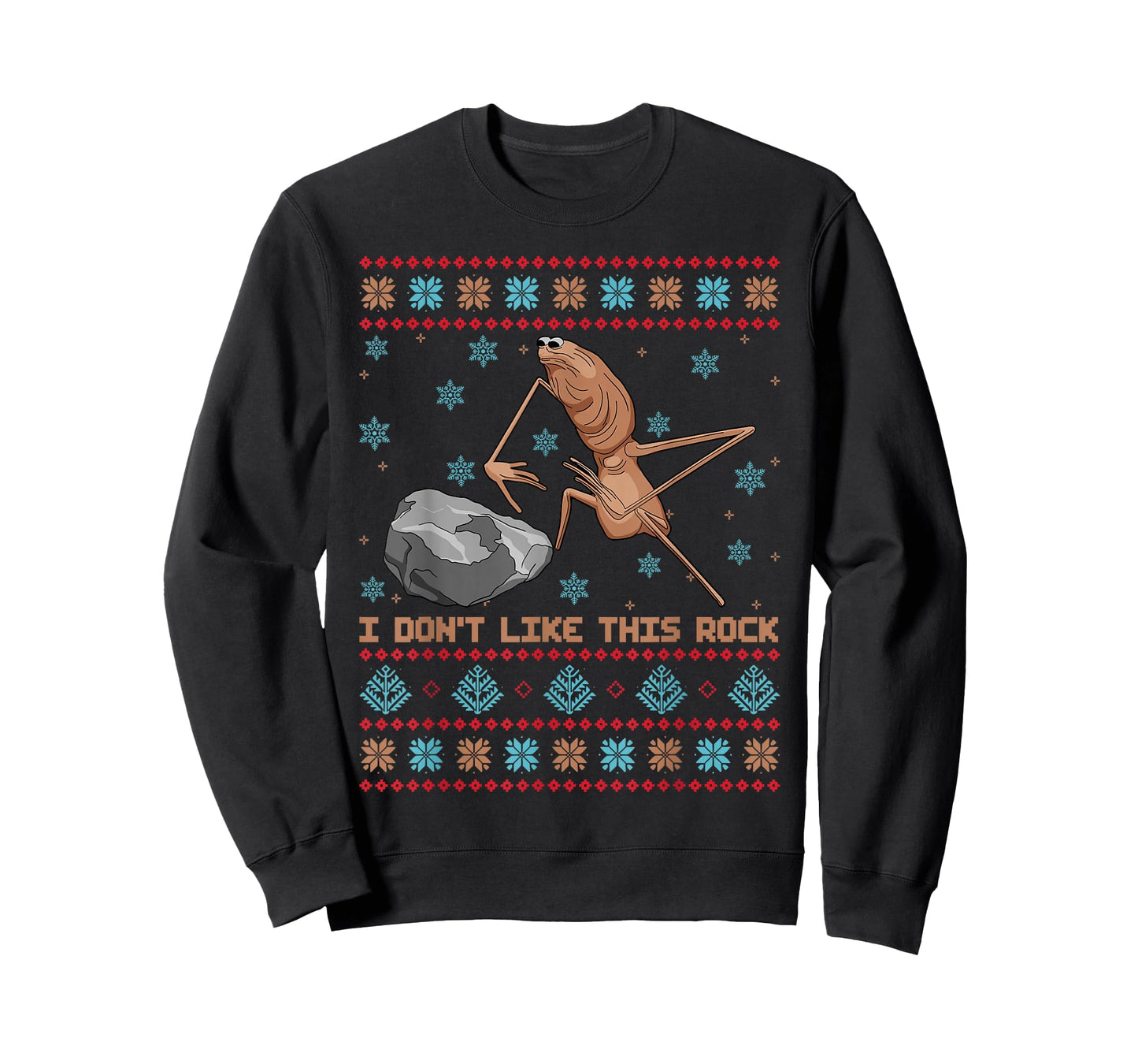 I Don't Like This Rock Marcus The Worm Ugly Sweater Xmas T-Shirt