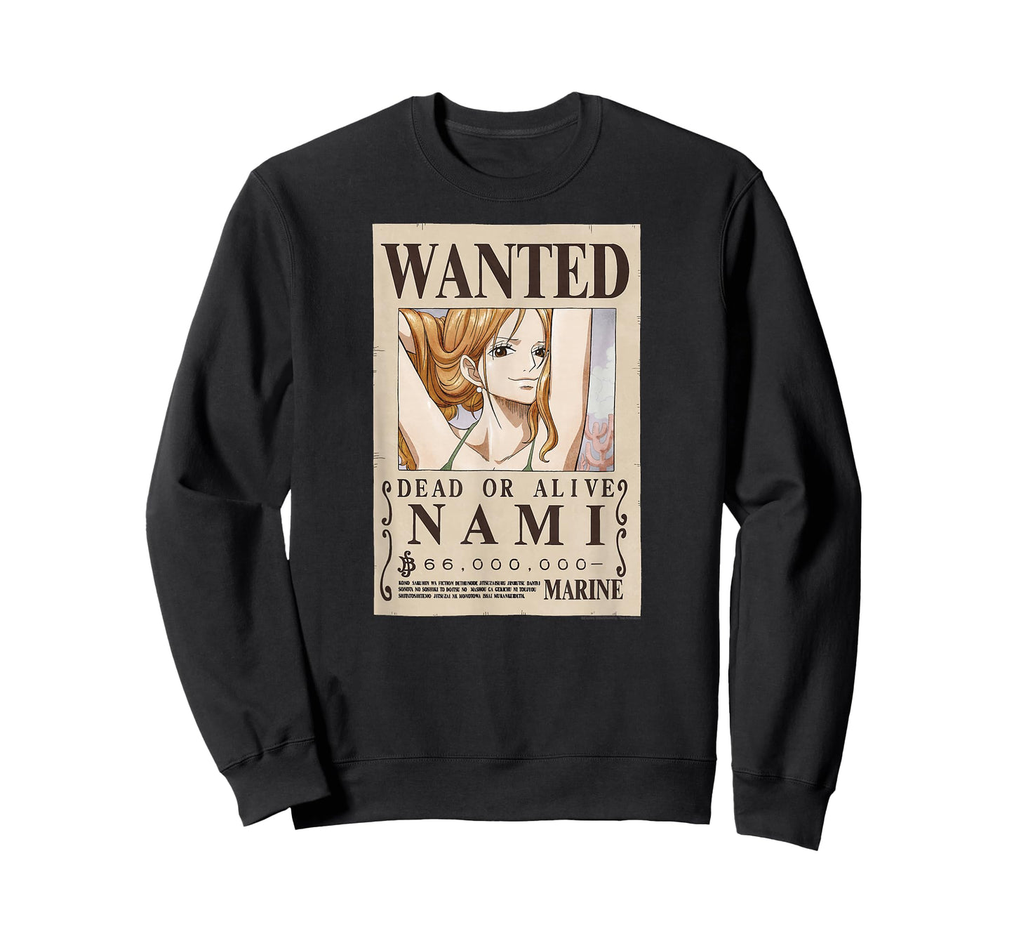 One Piece Anime Cat Burglar Nami Wanted Poster T-Shirt