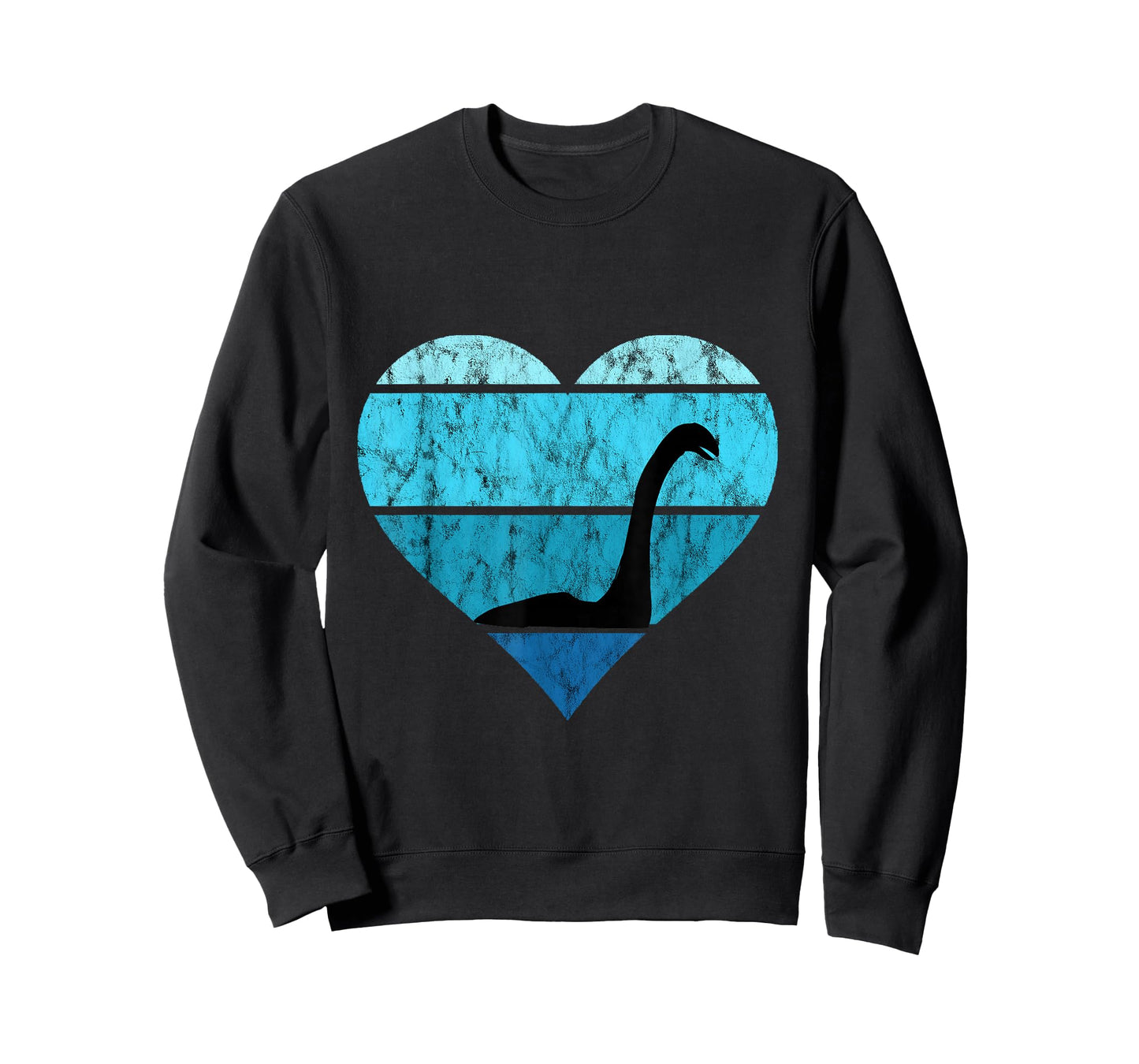 Nessie Heart Retro Vintage Ocean Lake Monster Loch Ness T-Shirt