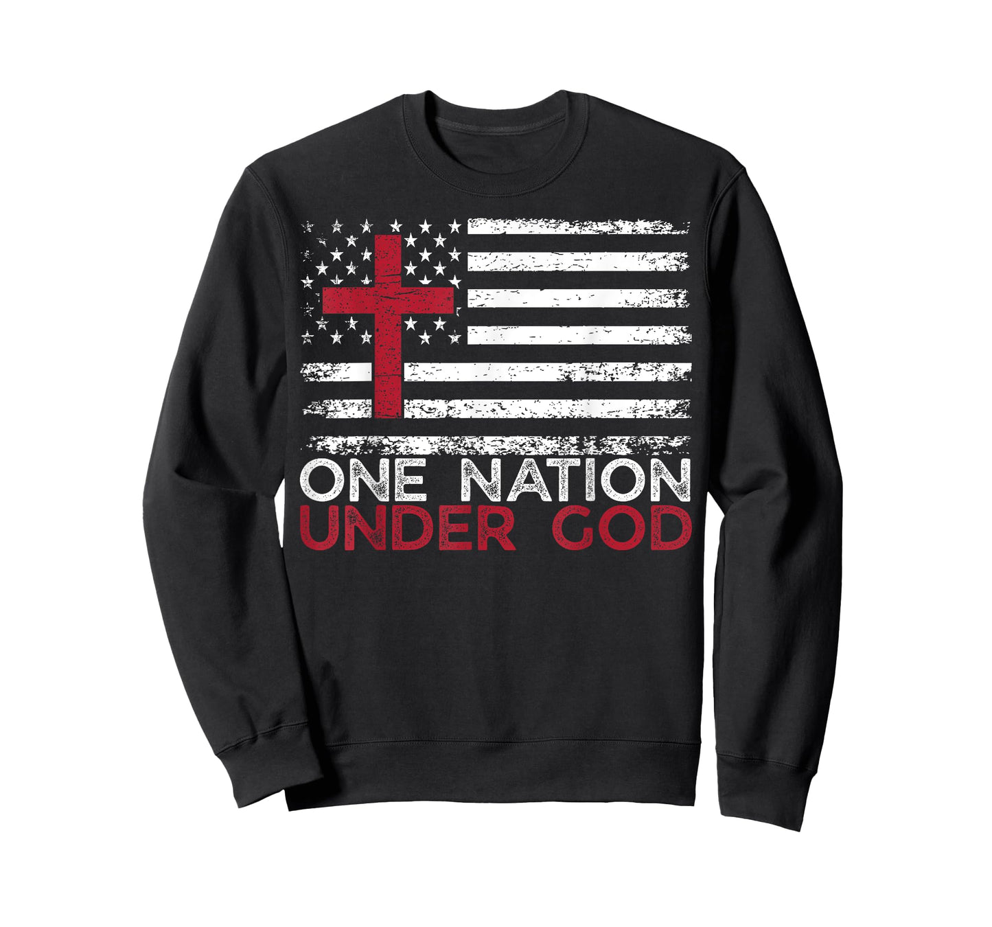 One Nation Under God Flag 4th Of July Patriotic Christian T-Shirt
