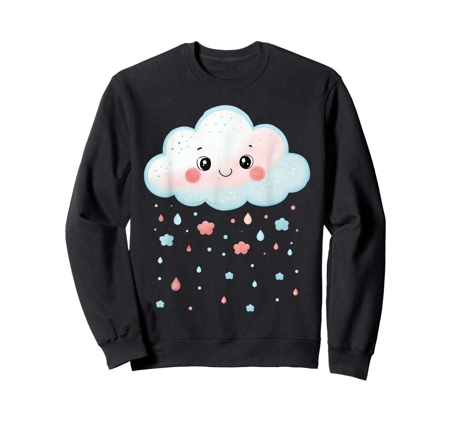 Cloud Raindrops Water White Cute Kawaii Funny Cloud T-Shirt