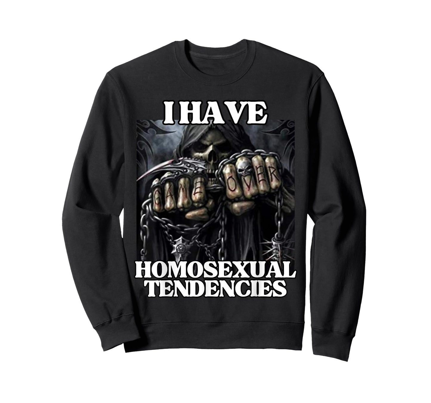 I Have Homosexual Tendencies Funny Edgy Hard Skeleton Meme T-Shirt