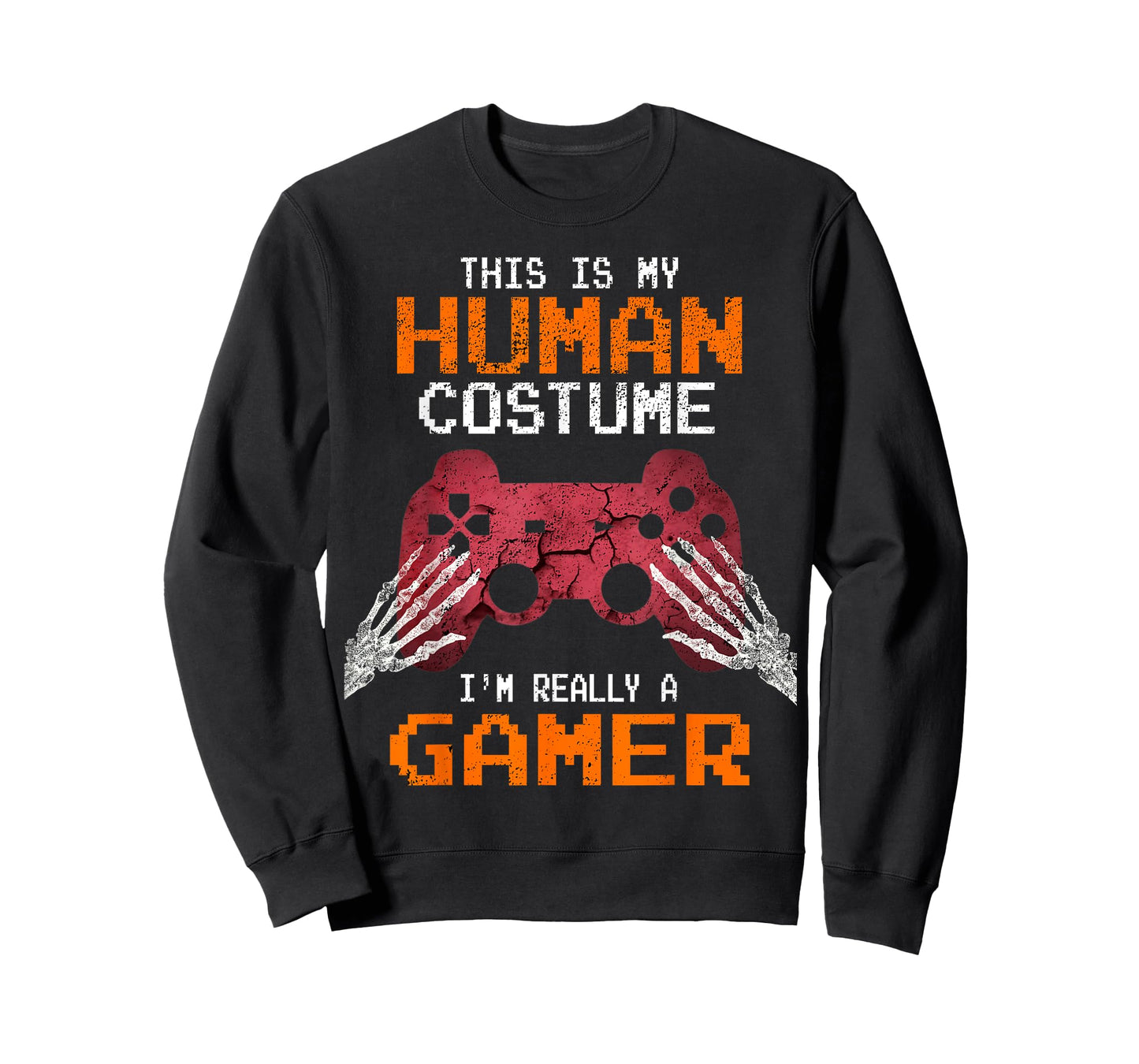 Halloween Gamer Video Games Human Costume Boys Teens T-Shirt