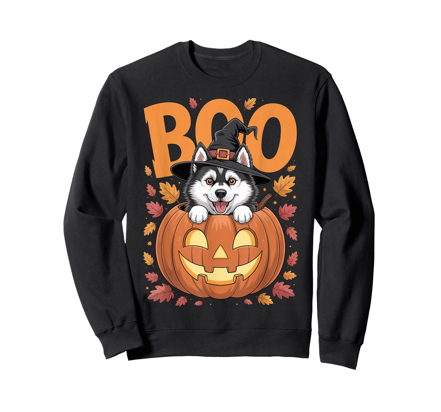 Husky Costume on Pumpkin Halloween Siberian Husky T-Shirt