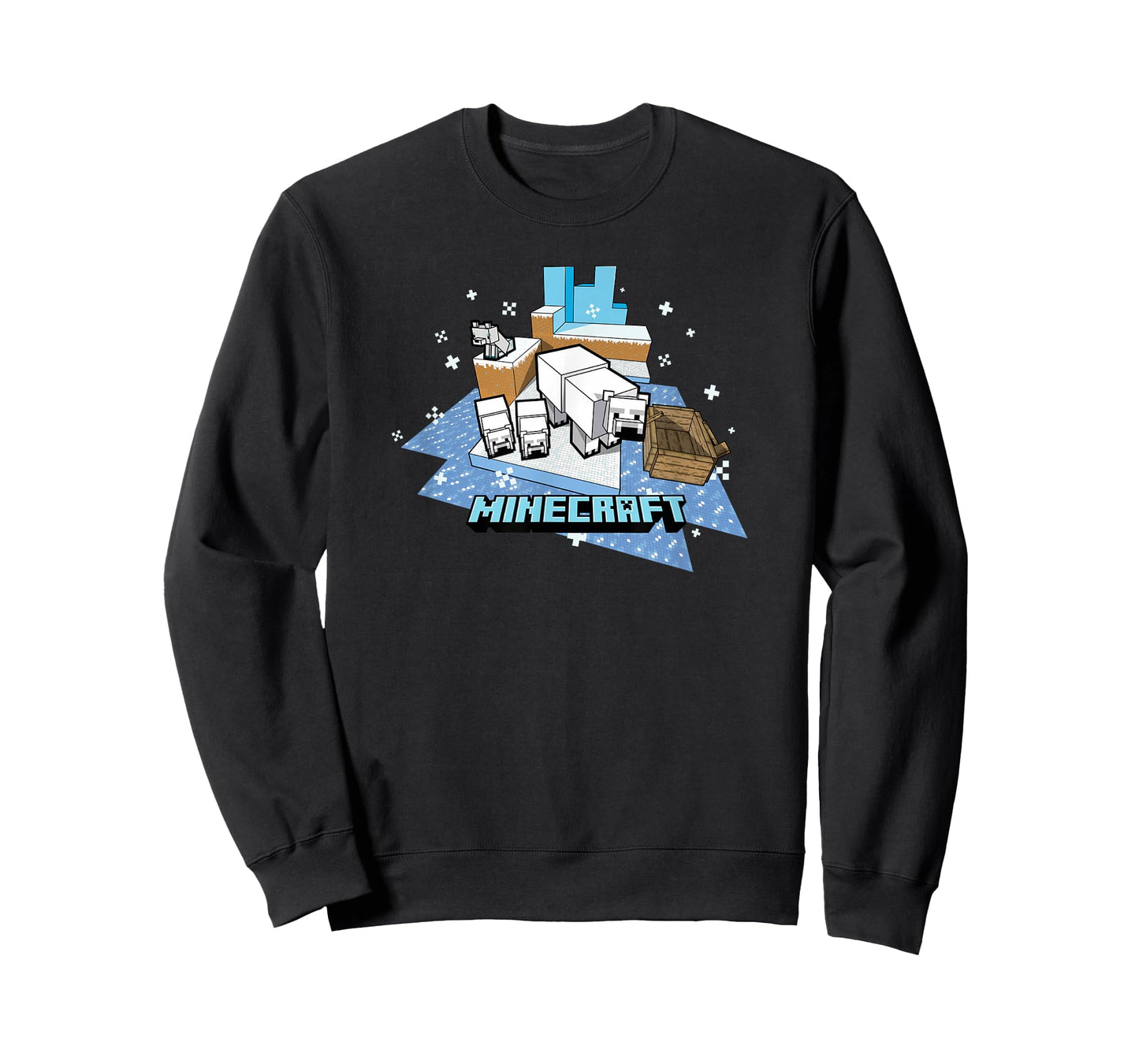 Minecraft Winter Mobs Polar Bears and Wolf T-Shirt