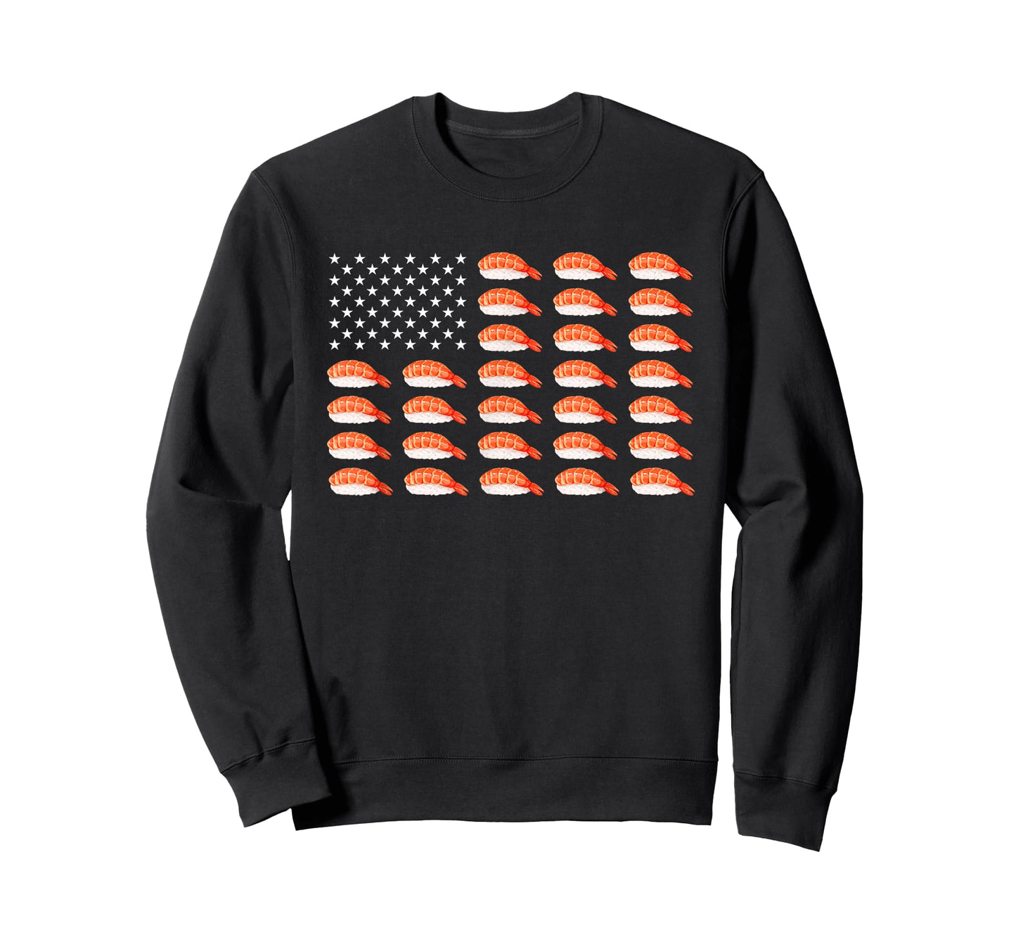 Sushi USA Flag Japanese Funny American Flag Kawaii Anime T-Shirt