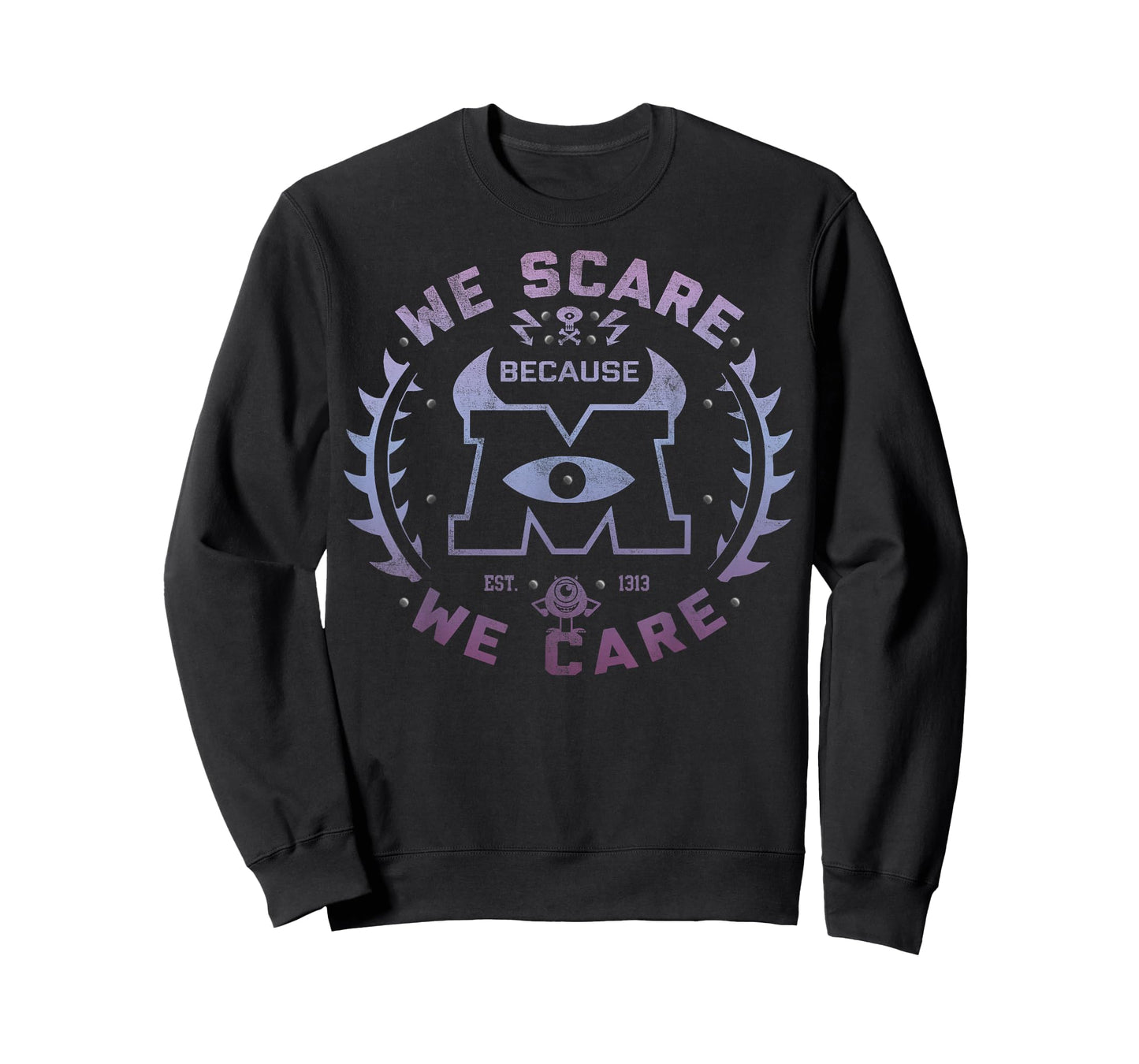 Disney Pixar Monsters Inc. We Scare Because We Care Logo T-Shirt