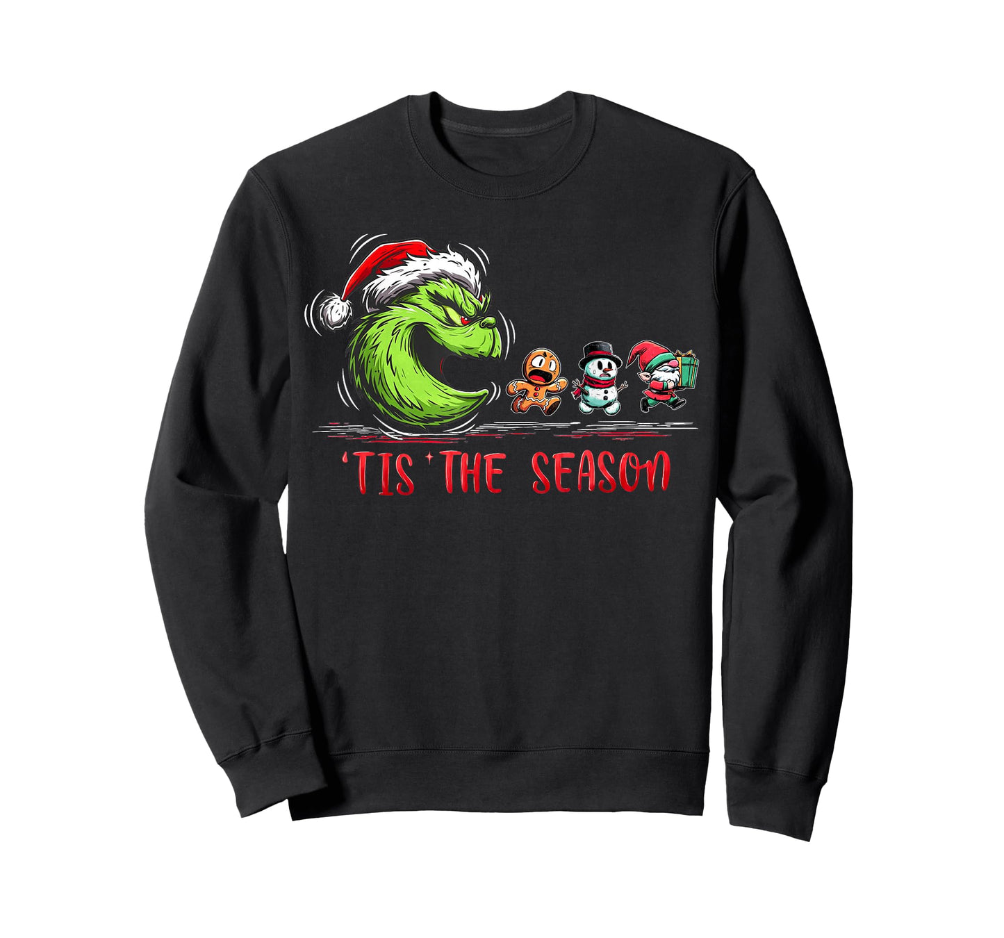 Tis The Season Christmas Green Ghost Eat Cookie Gingerbread T-Shirt